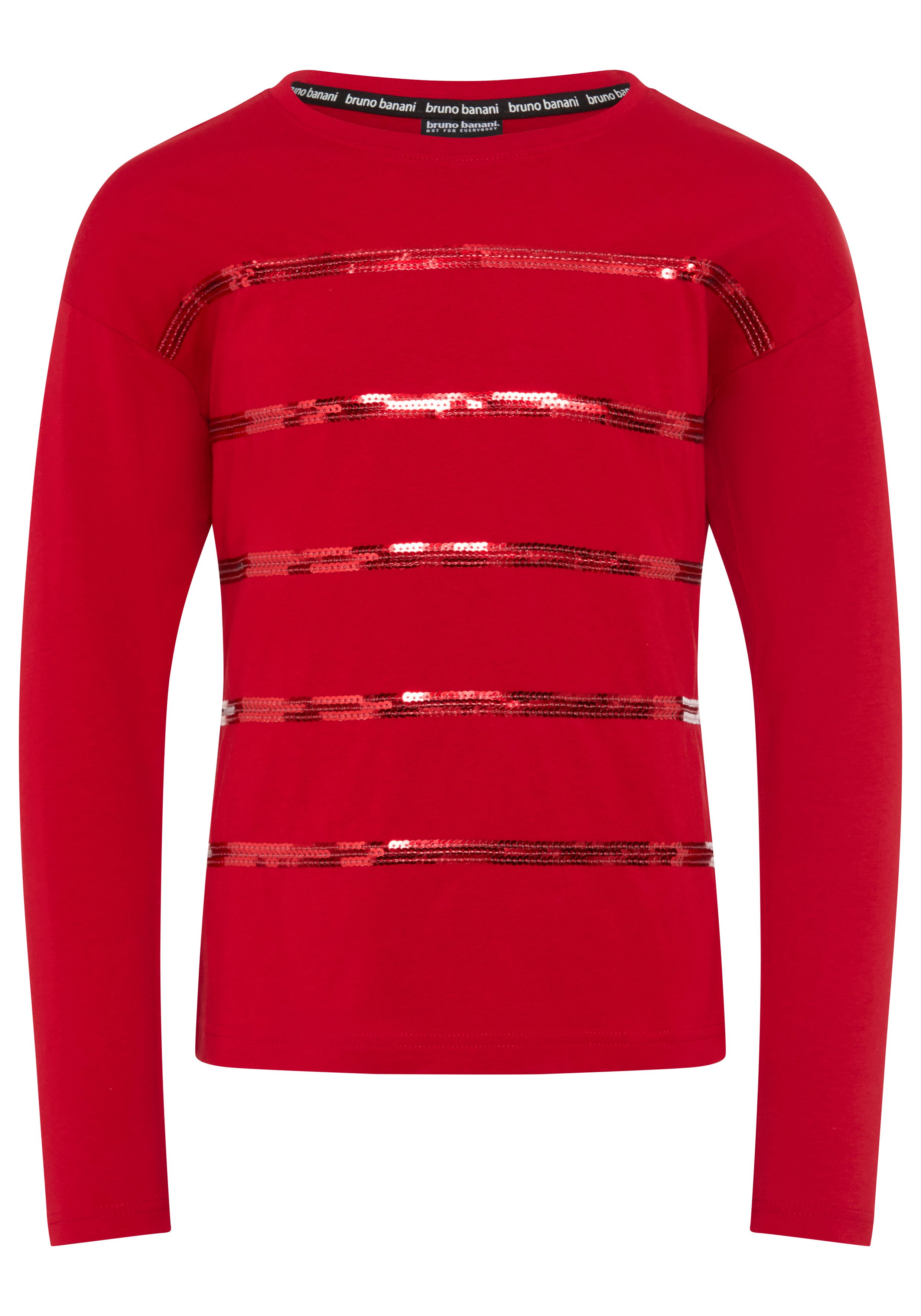 Bruno Banani Langarmshirt Shirt mit Paillettendetails für Mädchen Für TEENS, Langarmshirt mit Pailletten – Bild 5 von 5