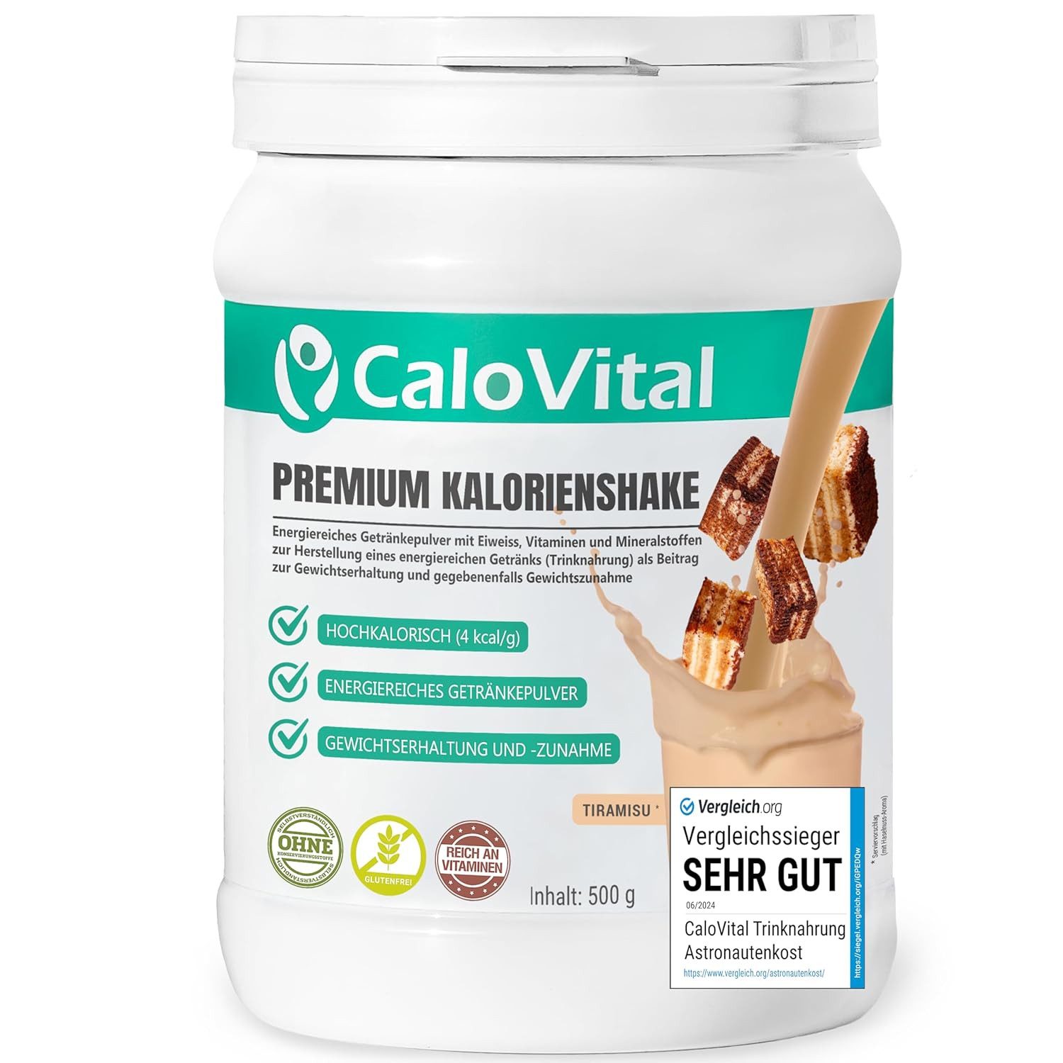 CaloVital Zunehmen hochkalorische Trinknahrung Gewichtszunahme CaloVital 500g Pulver, 1 St.