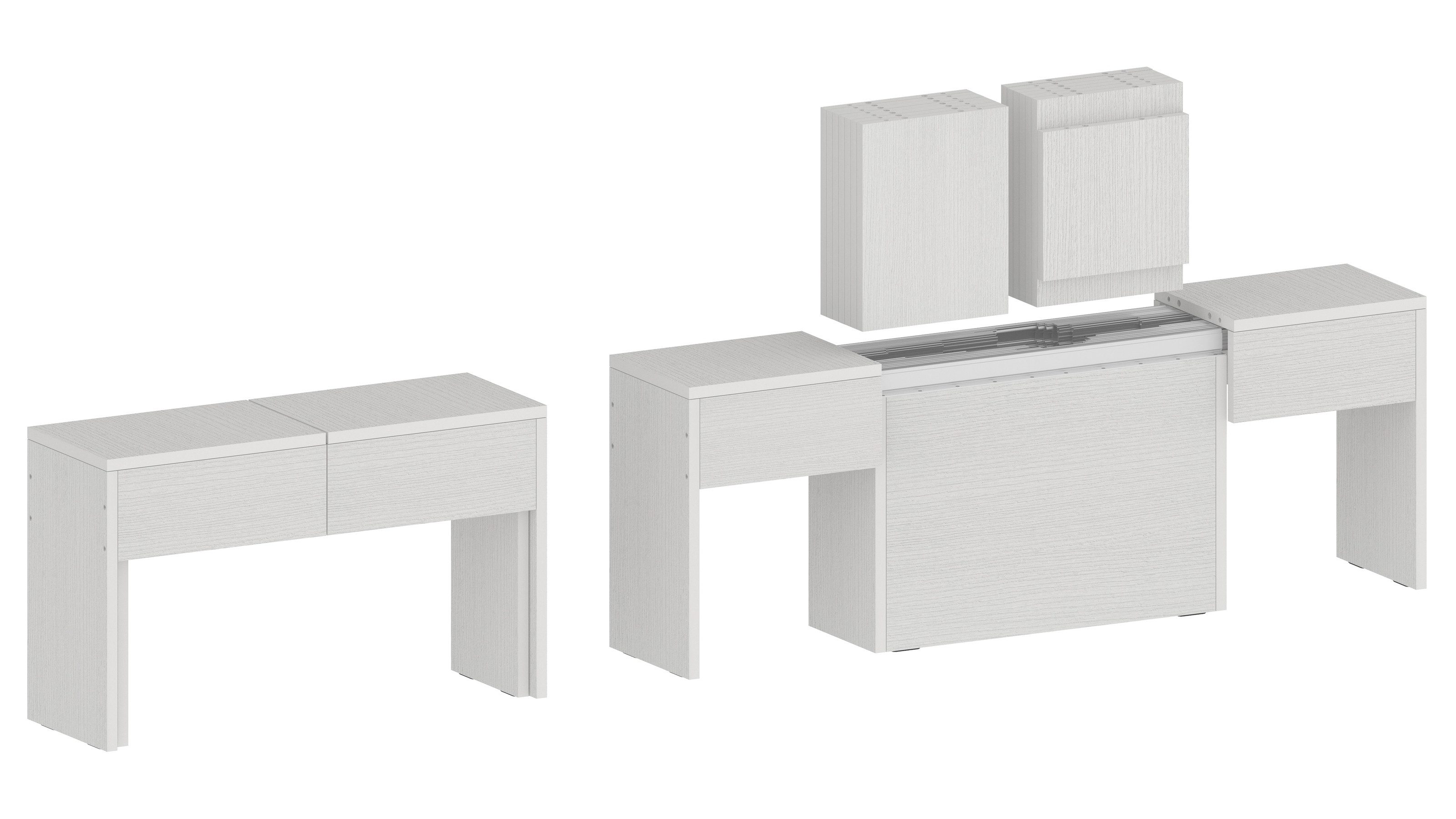 freiraum Essbank Pachino, in Weißlärche - 66/290x45x25cm (BxHxT)