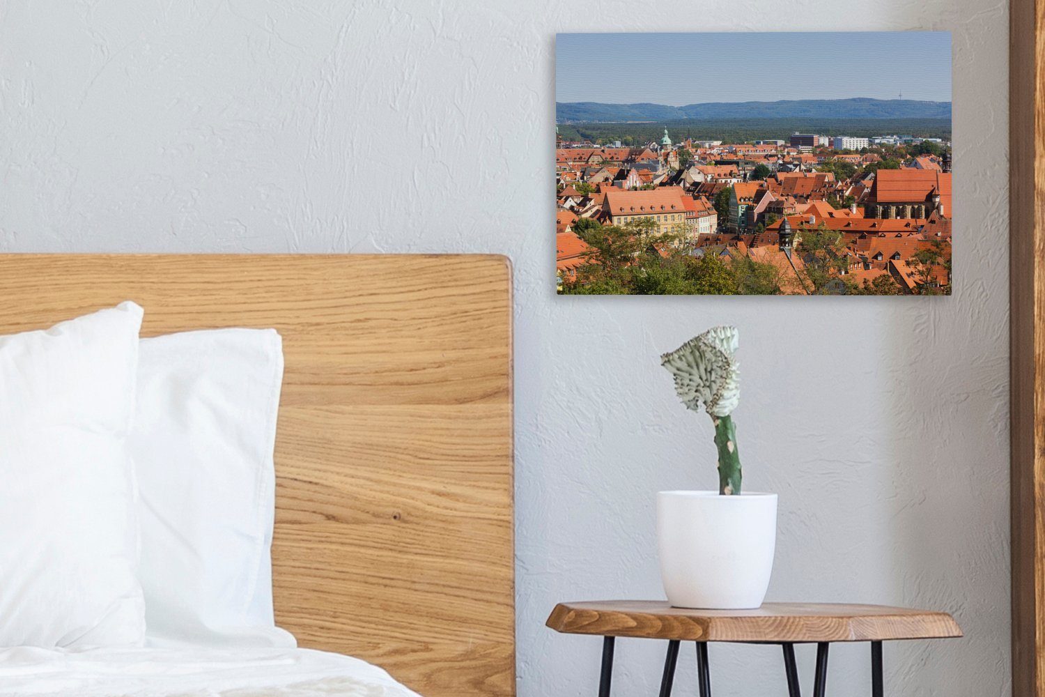 von Bamberg, das Blick Aufhängefertig, Leinwandbilder, Leinwandbild historische Zentrum St), OneMillionCanvasses® (1 Wandbild Wanddeko, cm auf 30x20