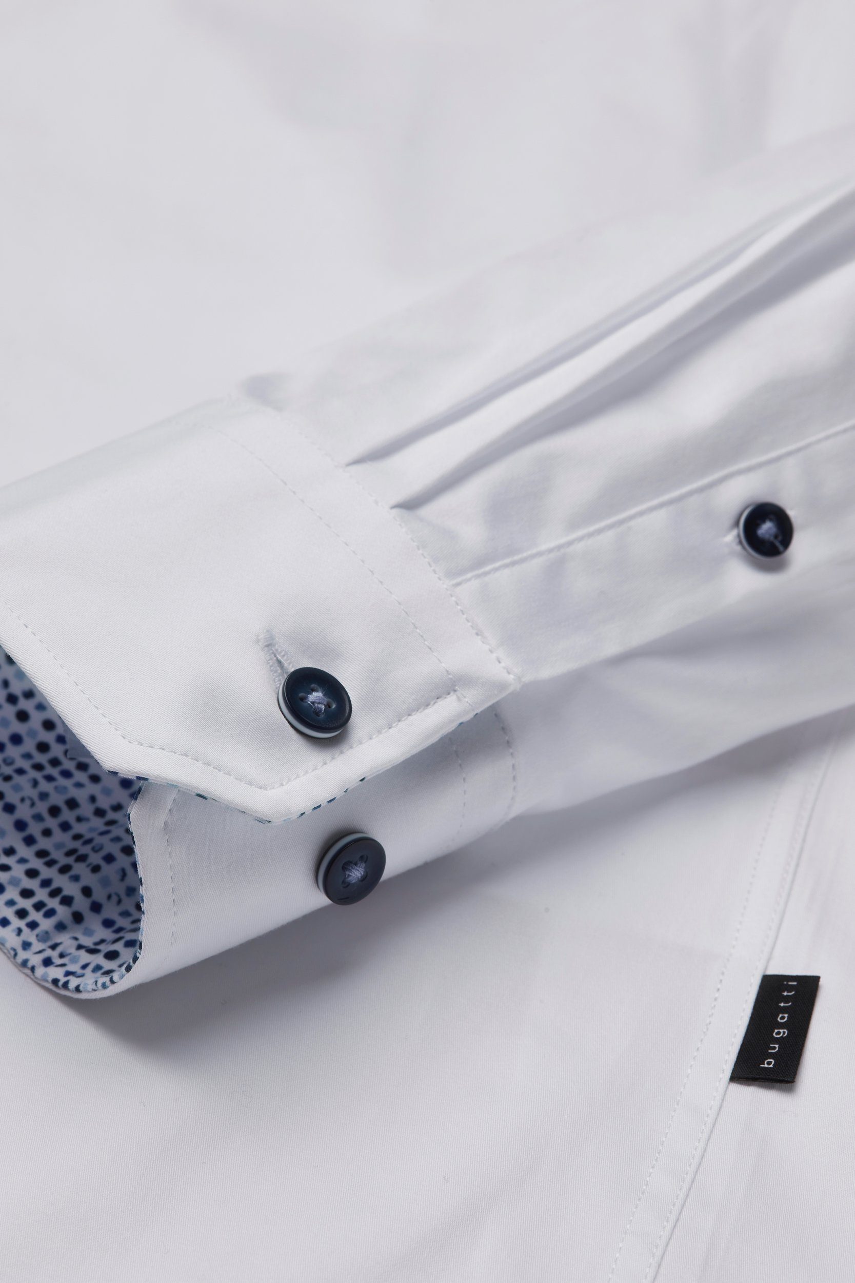 bugatti Langarmhemd mit Under-Button-Down