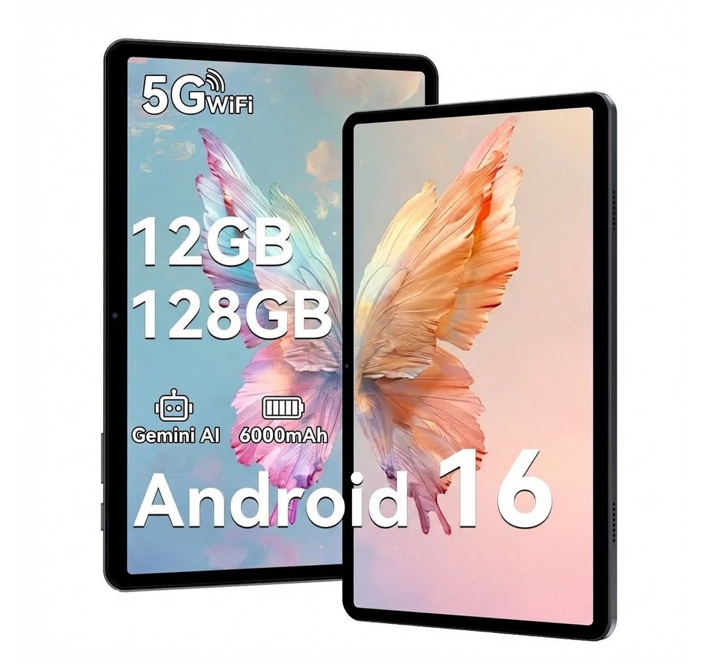 TABWEE T8 Android 16 6000 mAh WLAN 10-Zoll-Tablet mit 64/128 GB Tablet (10.1", Android16, 5G wifi, Android 16, Gemini AI, PC-Modus)