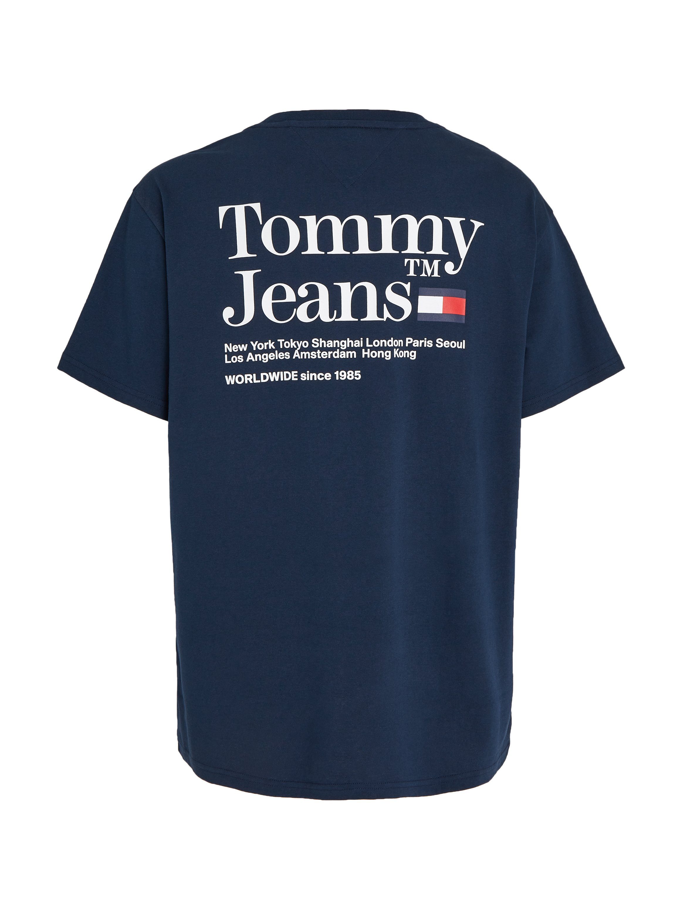 Aufdruck Night REG Jeans großem Navy mit TJM T-Shirt Dark TEE auf dem TM Rücken Tommy TOMMY MODERN