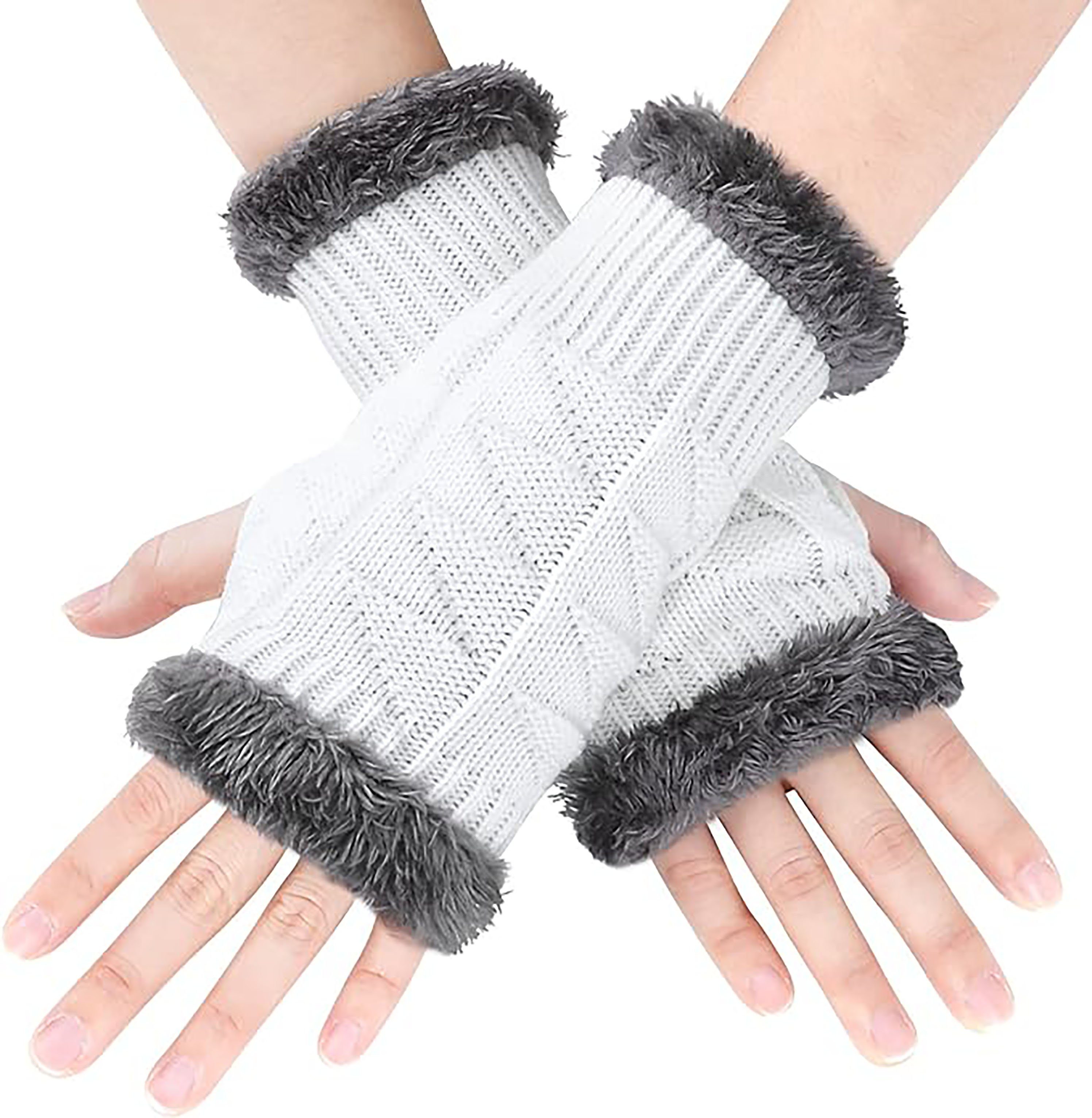 Tapferer Ping Strickhandschuhe Warme gestrickte fingerlose Handschuhe für Frauen