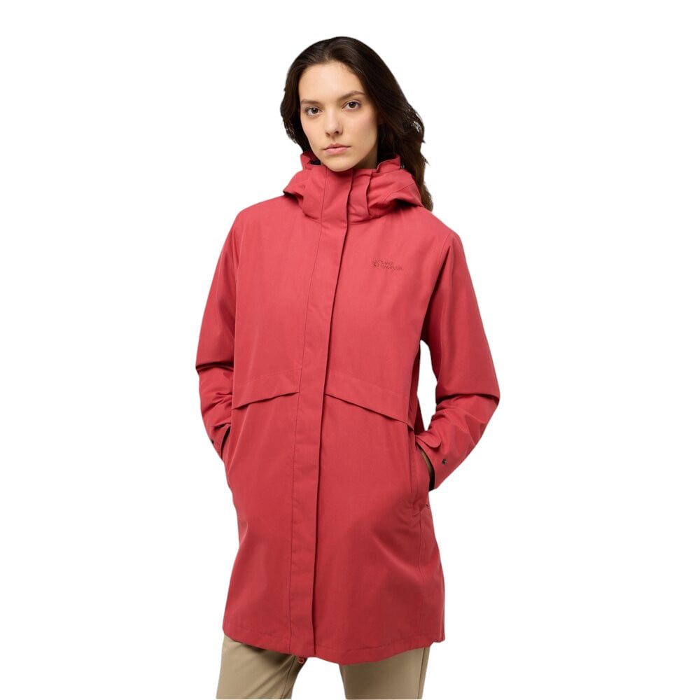 Jack Wolfskin Wintermantel Baylight 3in1 Coat (wasserdicht, winddicht) rot günstig online kaufen