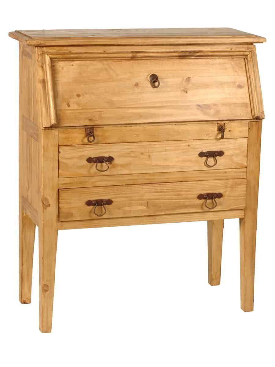 MiaMöbel Sekretär Mexico, aus massivem Pinienholz Honig