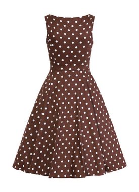 Hearts & Roses London A-Linien-Kleid Cindy Polka Dot Swing Dress Rockabella Vintage Retro