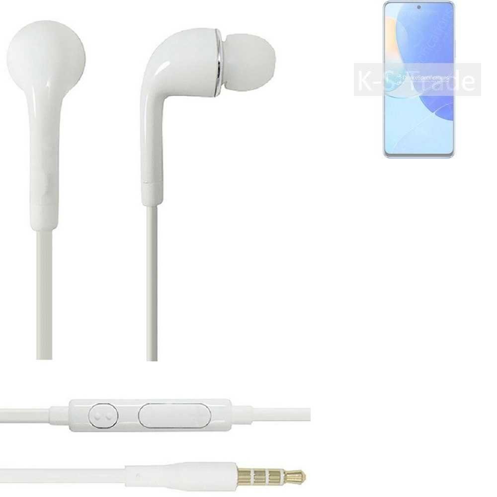 3,5mm) In-Ear-Kopfhörer Mikrofon für (Kopfhörer 9 mit nova Huawei u weiß Headset K-S-Trade SE Lautstärkeregler