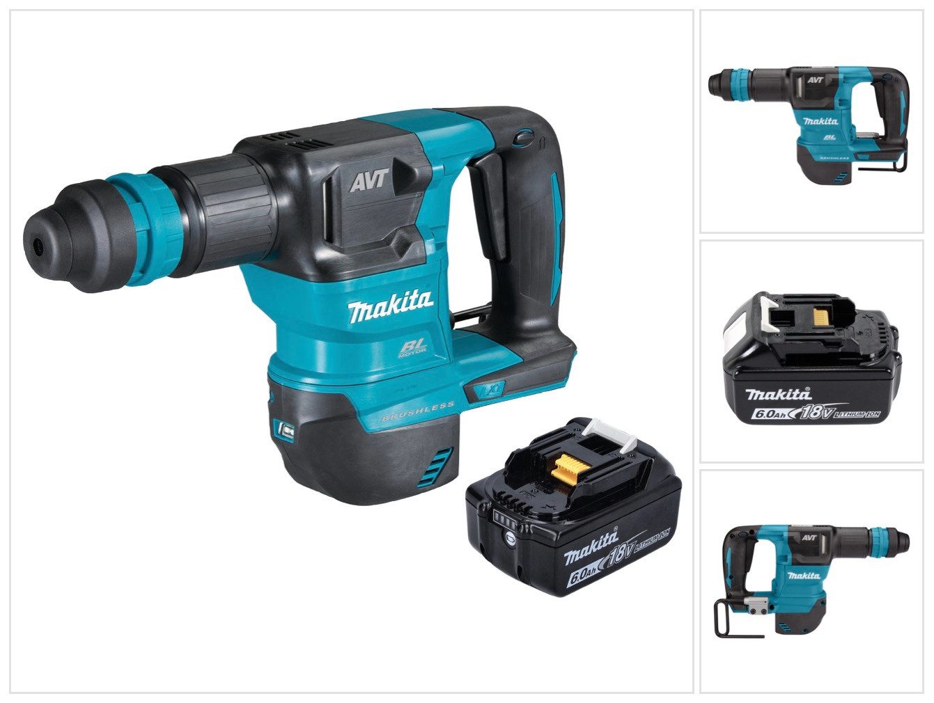 Makita Akku-Meißelhammer DHK 180 G1 Akku Meißelhammer 18 V 3,1 J SDS Plus Brushless