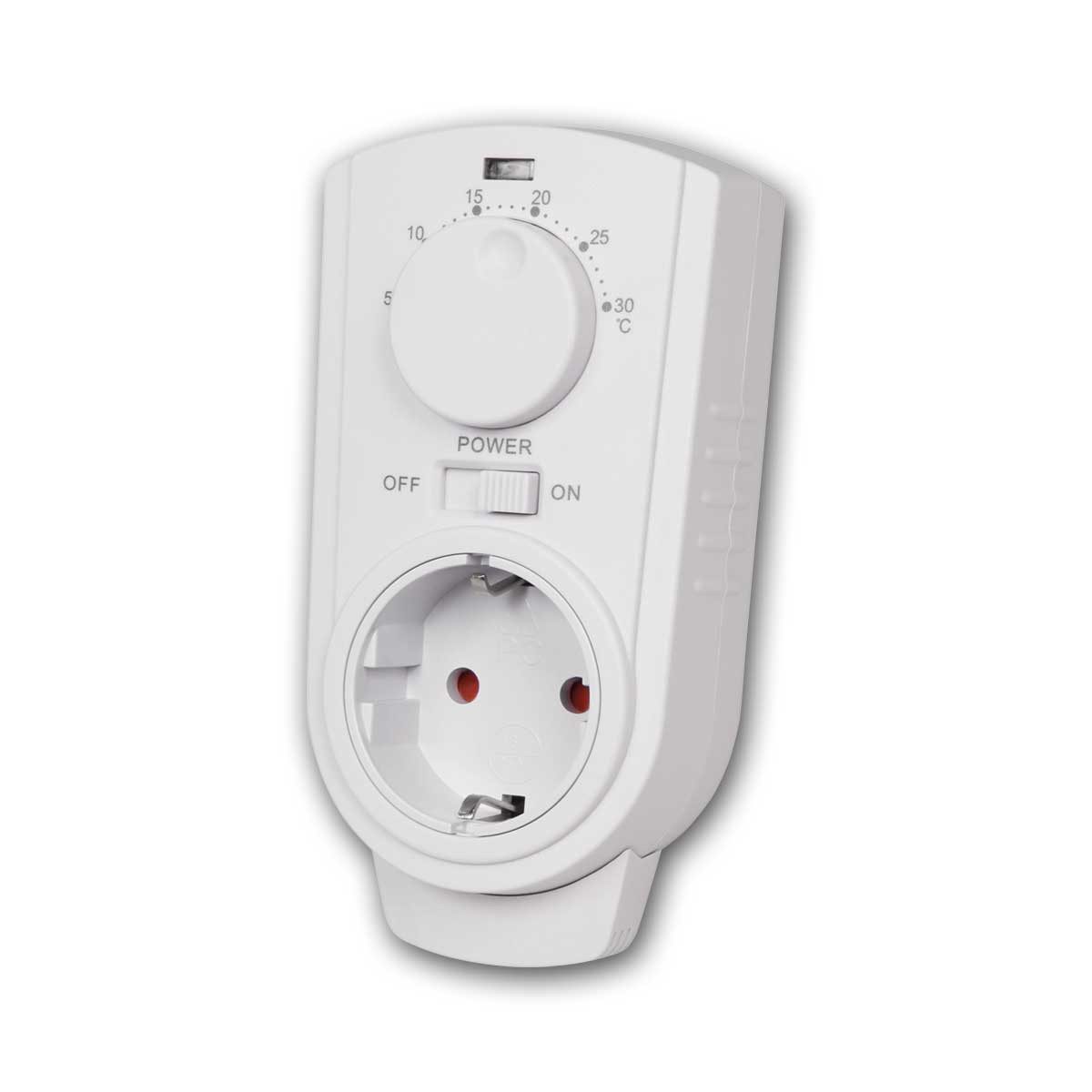 world-trading-net Raumthermometer Steckdosen-Thermostat TCU-330 3500W 5-30°C