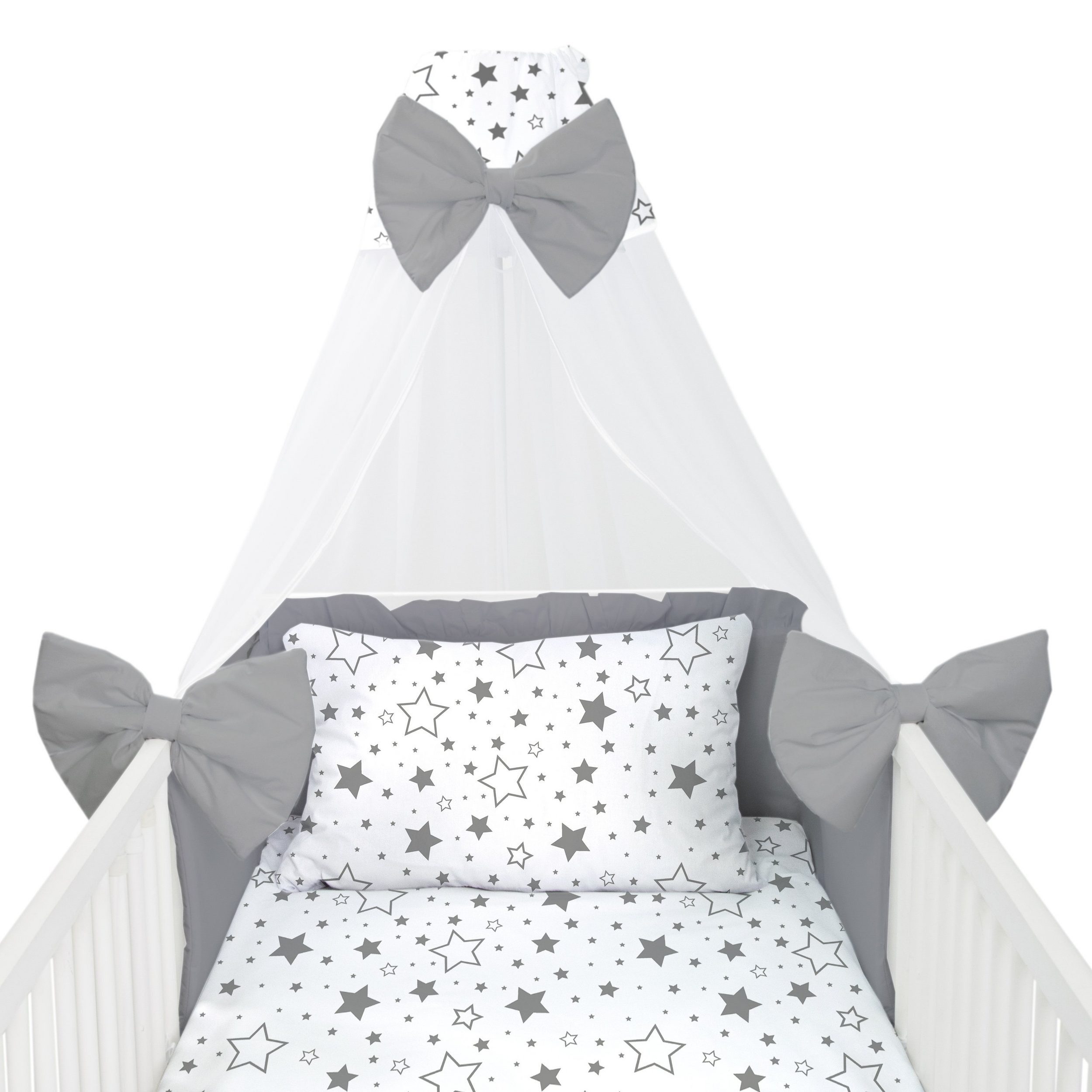 Amilian Babybettwäsche Set 7-teilig - Bettwäsche 100x135 - Kissenbezug 40x6 günstig online kaufen