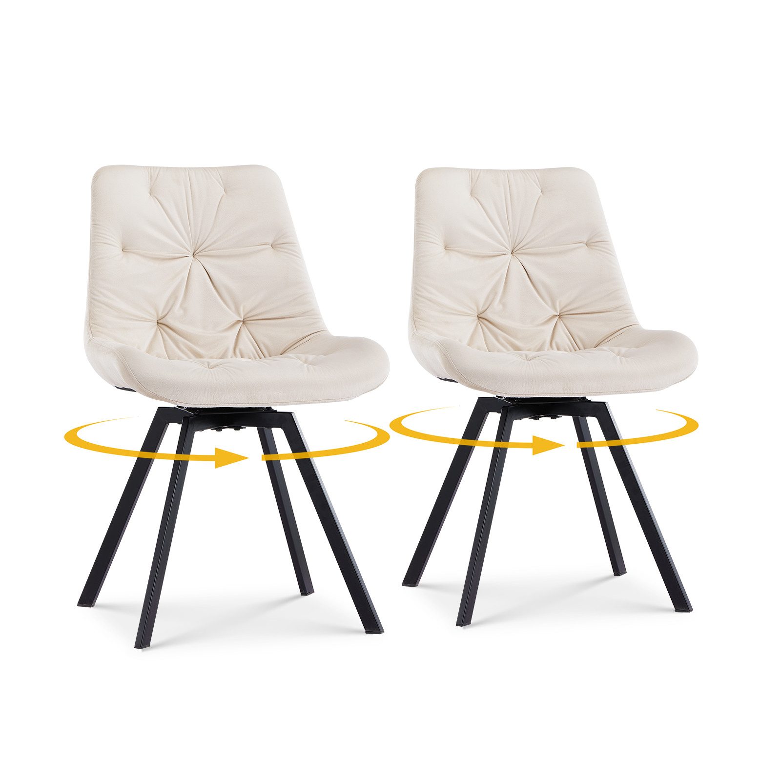 Ofcasa Esszimmerstuhl Samt-Drehstuhl (2er Set, 2 günstig online kaufen