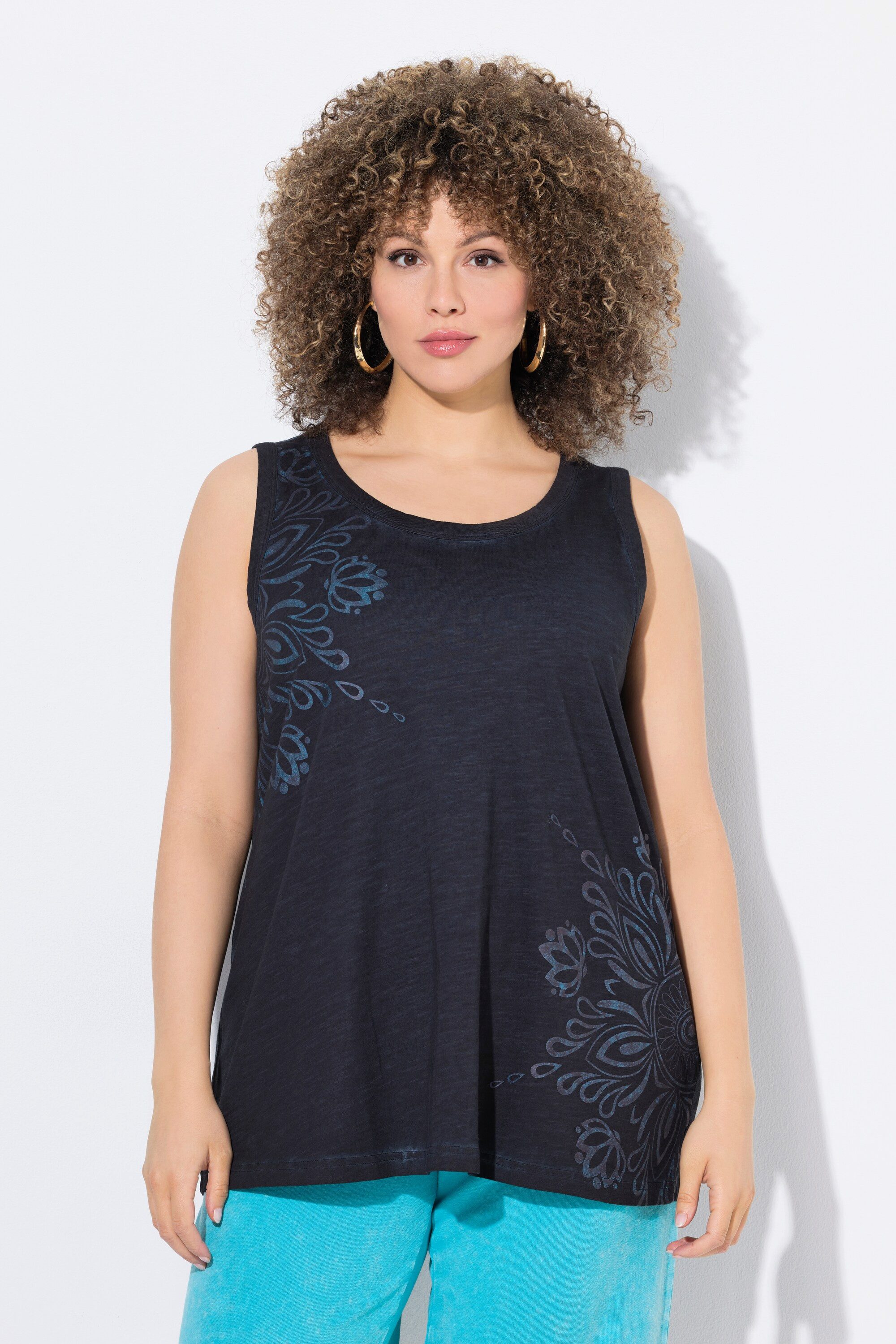 Ulla Popken Longtop Top Mandalas A-Linie günstig online kaufen