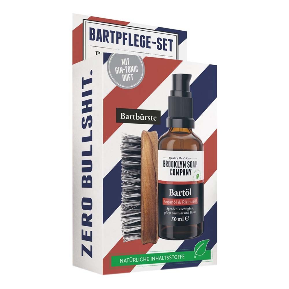 Brooklyn Soap Company Bartpflege-Set Bartpflege Set Medium - Bartöl & Bartbürste