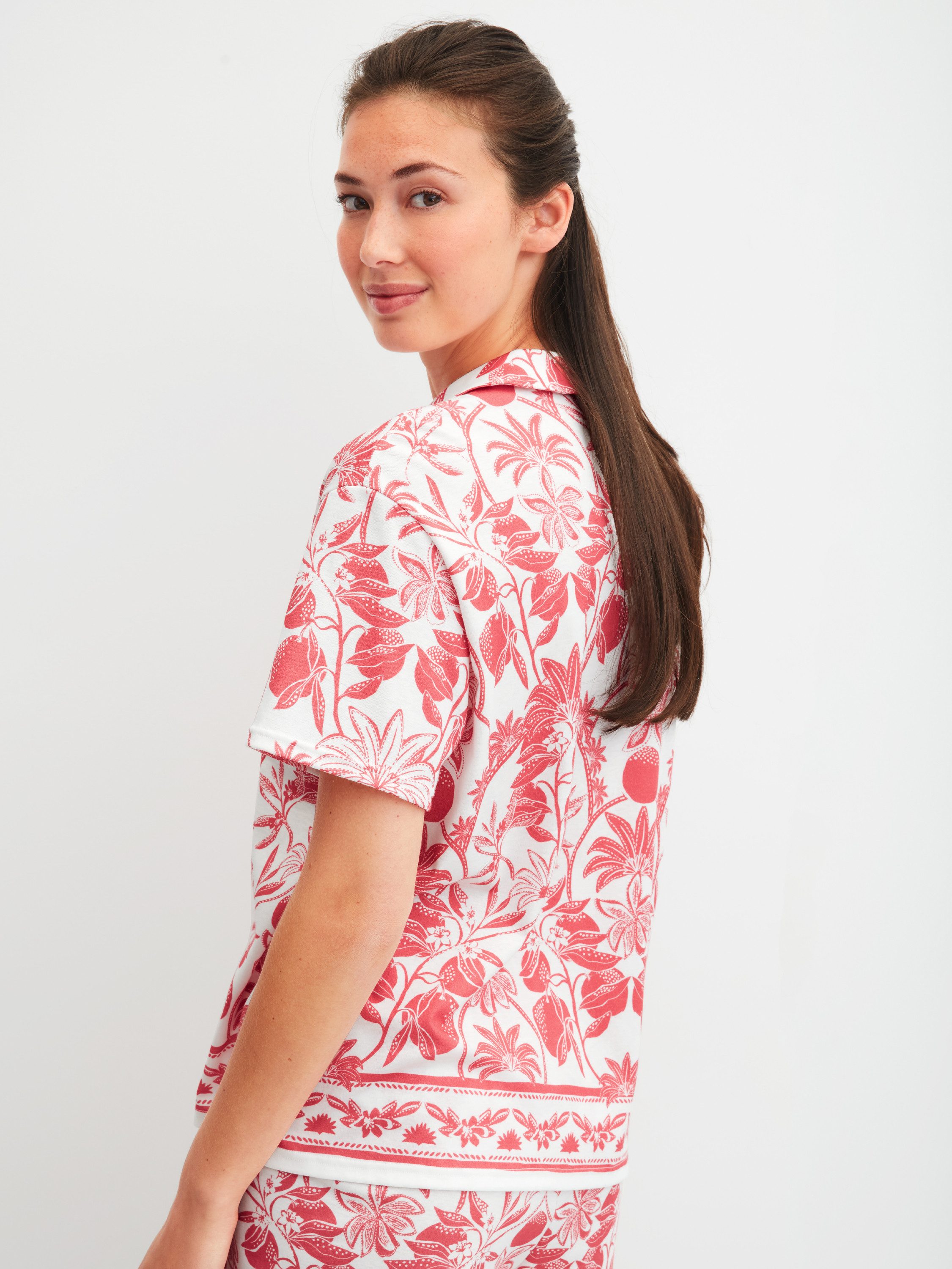 CALIDA Kurzarmshirt Favourites Beach Damen (1-tlg) weiche Baumwollqualität, lockere Passform