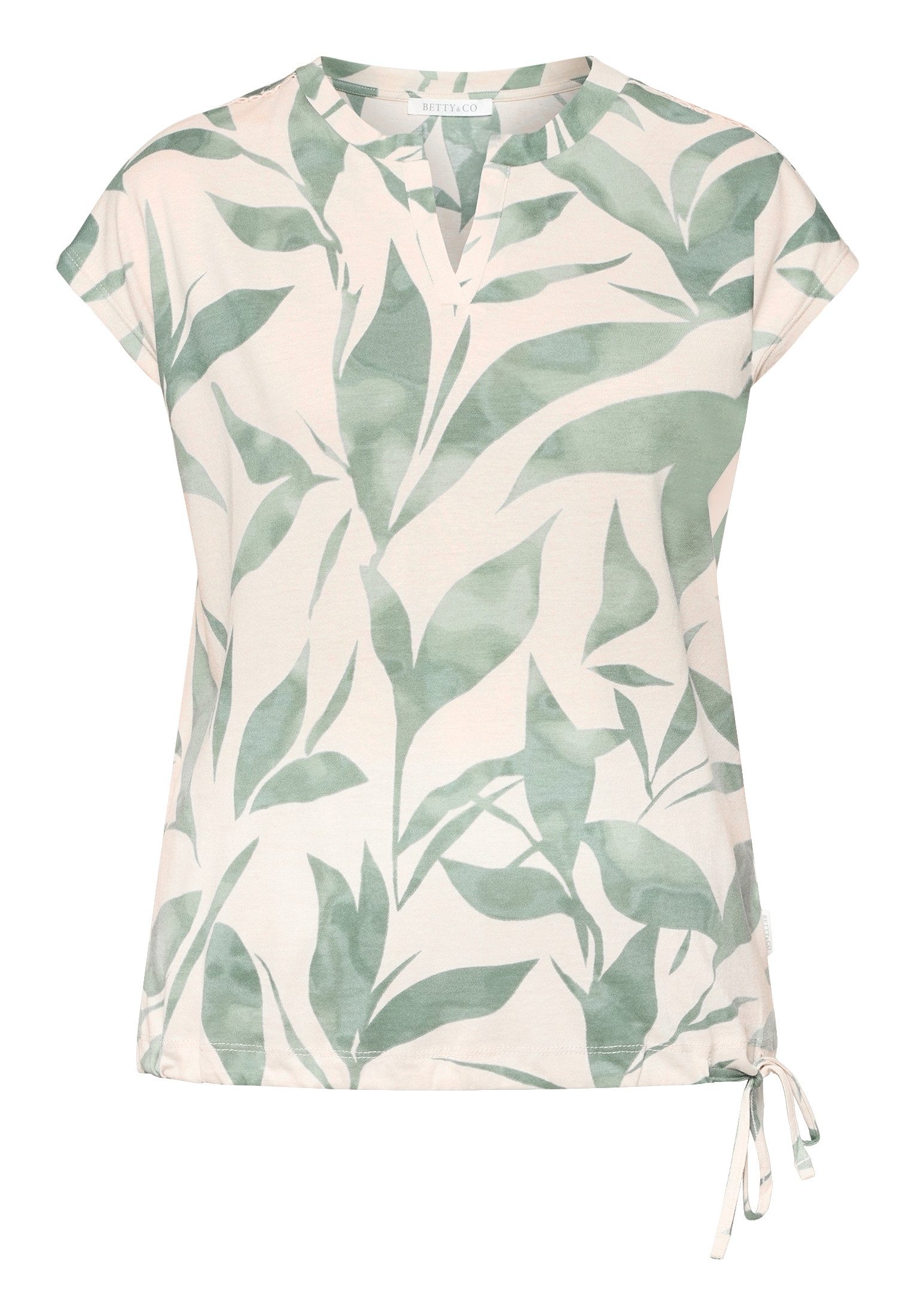 Betty&Co Kurzarmshirt Damen mit Tunnelzug (1-tlg) günstig online kaufen