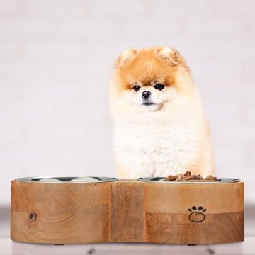 relaxdays Napf-Set Hundenapfbar mit 2 Napfschalen