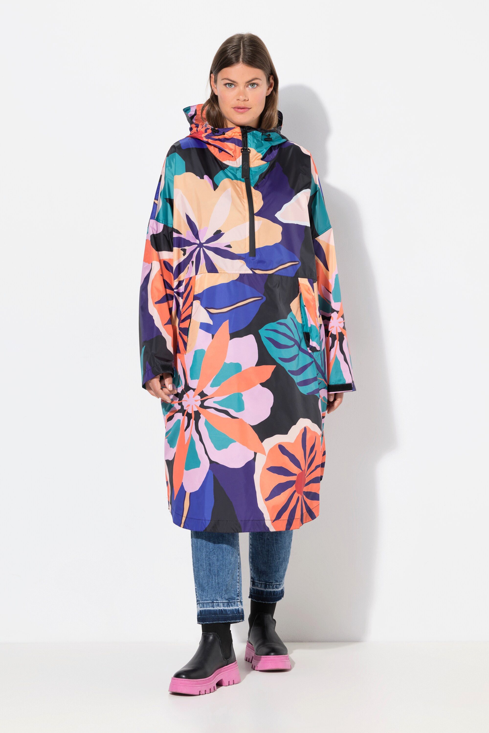 Laurasøn Funktionsjacke Funktions-Regencape Unisex Print Kapuze günstig online kaufen