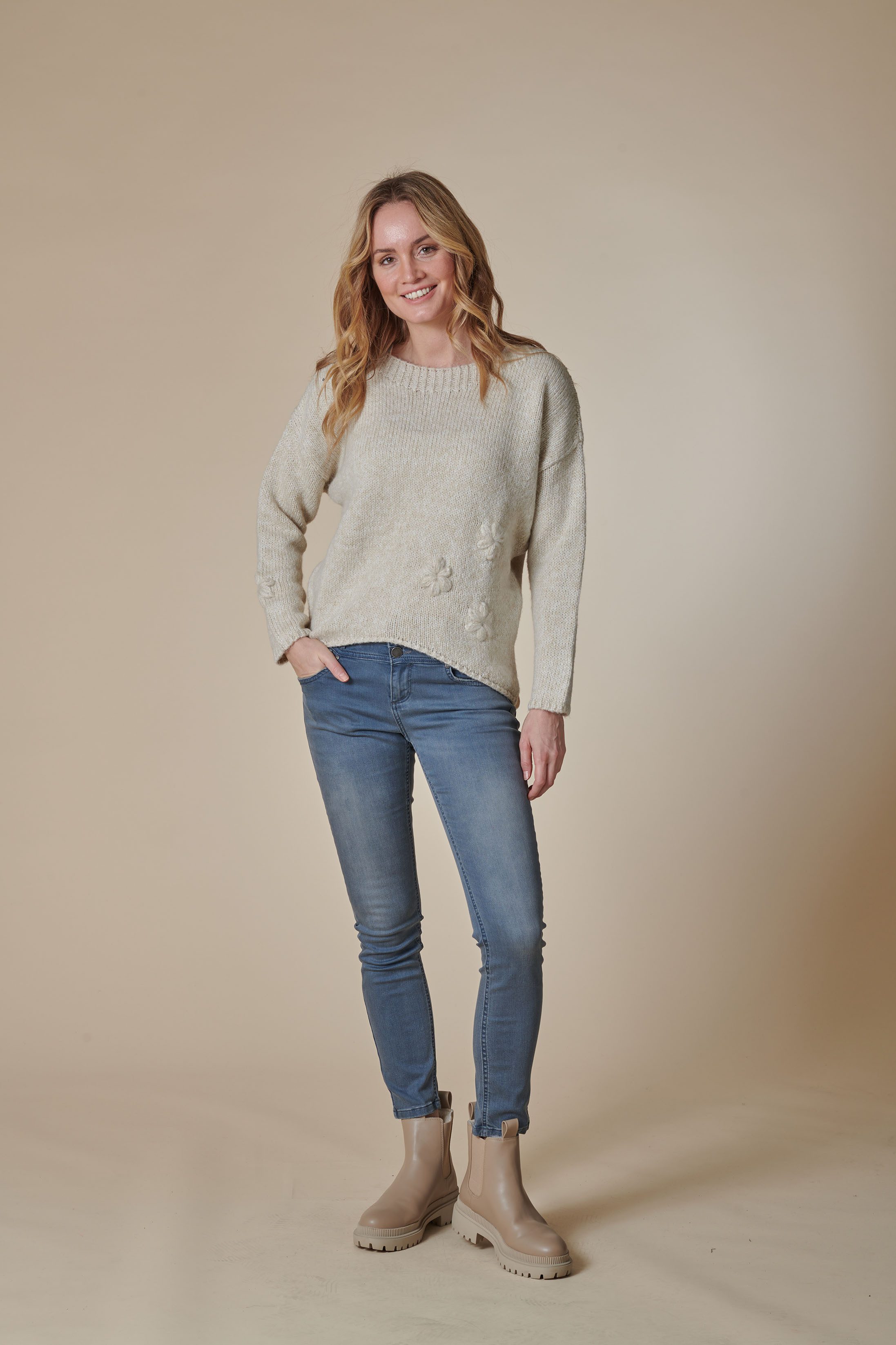 Zhrill Strickpullover ZHNINA mit langen Ärmeln, aus Polyacryl, Polyamid und Nylon, Regular Fit