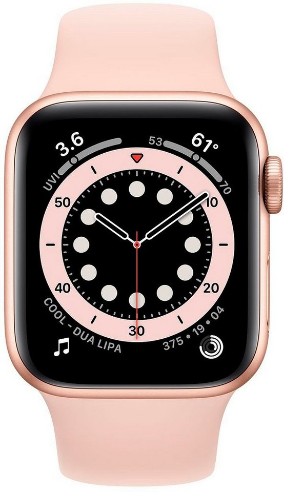 Apple Series 6 GPS + Cellular, Aluminiumgehäuse mit Sportarmband 40mm Watch (Watch OS, inkl