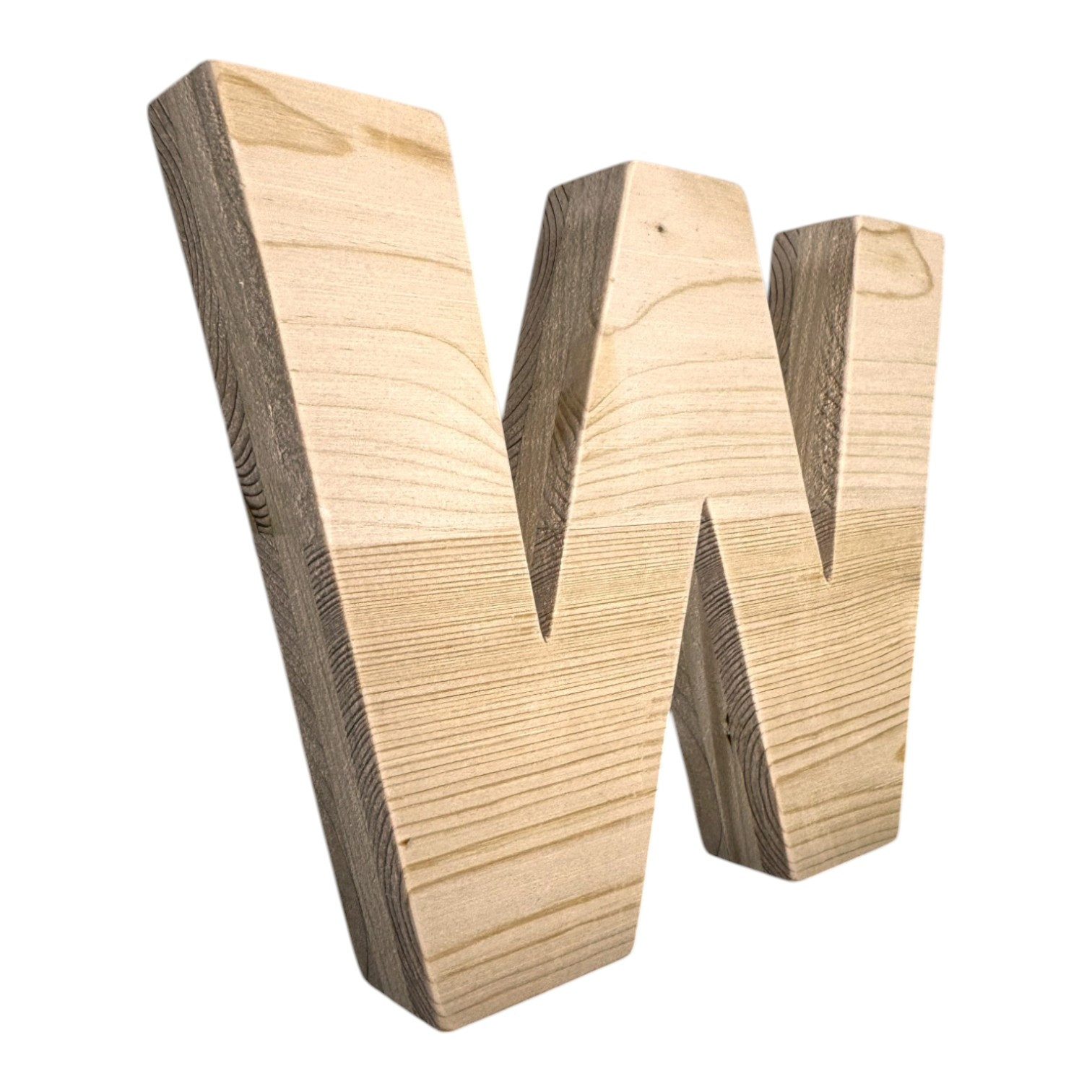 Zayno Deko-Buchstaben Holzbuchstabe "W" aus massivem Fichtenholz (Packung, 1 St., Fördert das Kennenlernen des Alphabetes), in liebevoller Handarbeit aus hochwertigem Fichtenholz gefertigt.