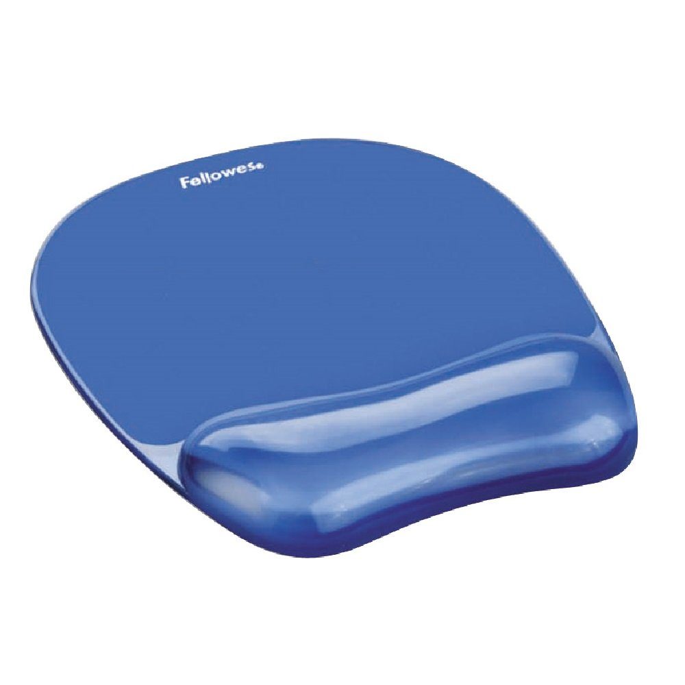 FELLOWES Mauspad 1 Gel-Handgelenkauflage Crystal Gel mit Mousepad - blau (1-St)