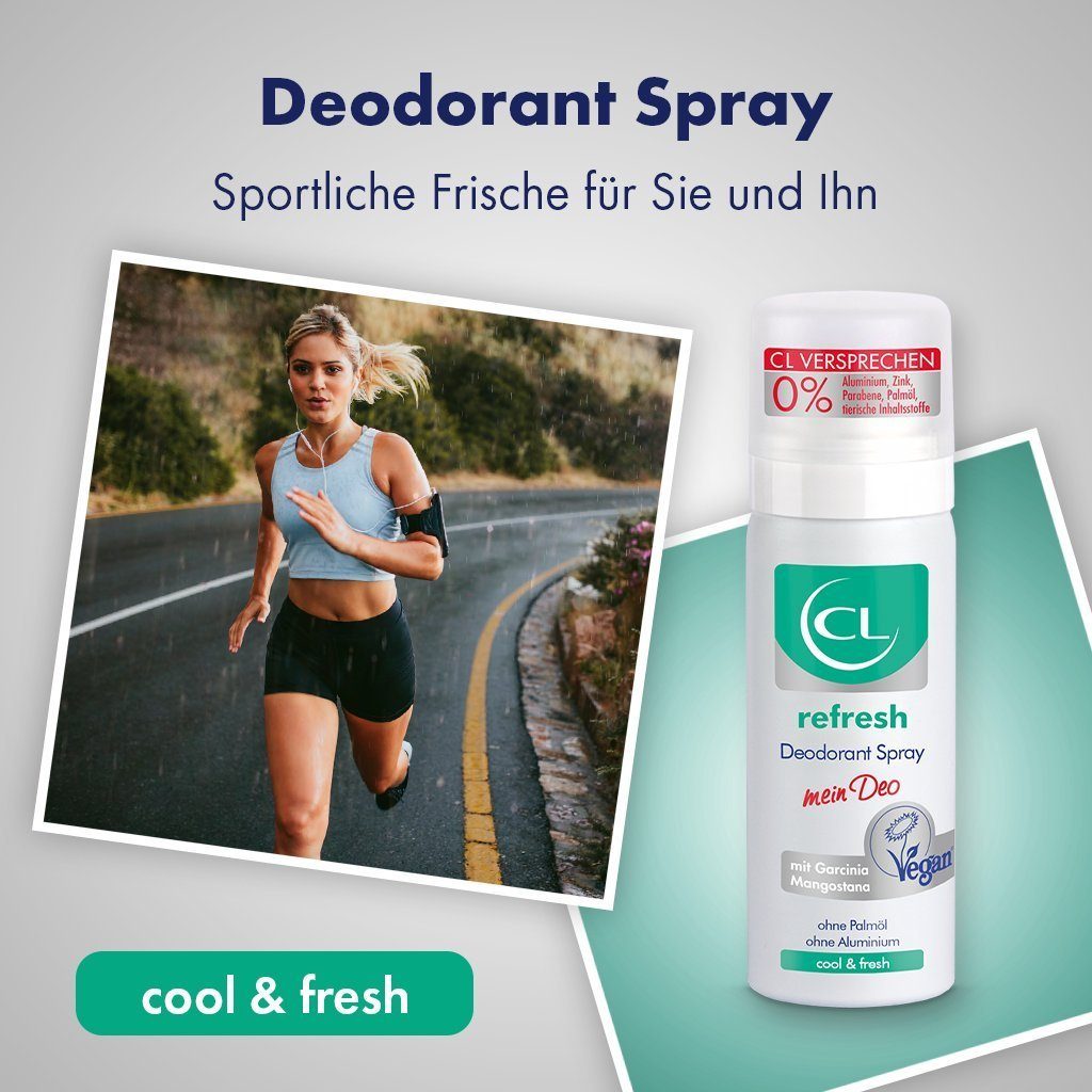 CL Deo-Spray refresh Wirkung kühlender 1-tlg. Spray ml Deodorant 50 Deo, - mit