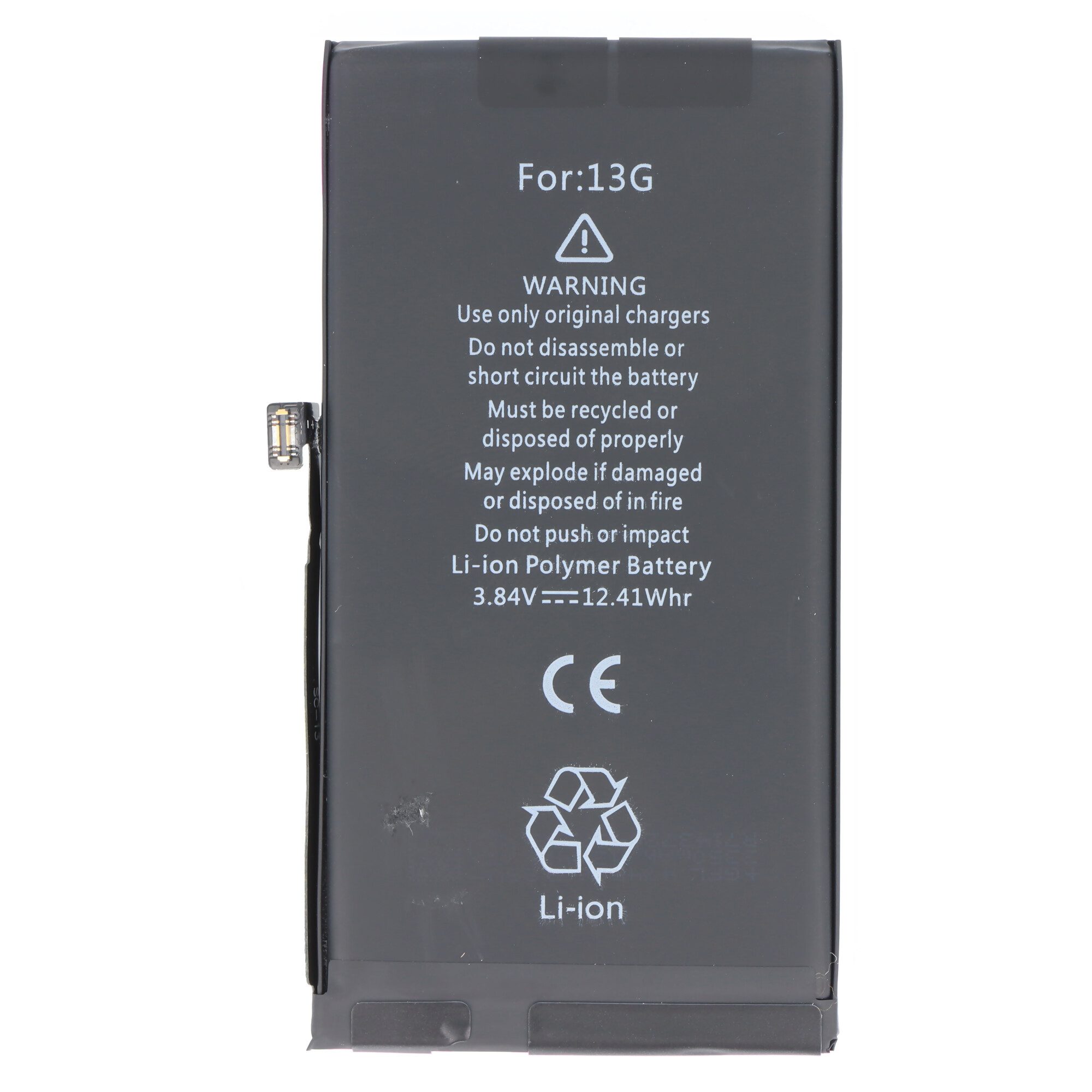 AccuCell Akku passend für Apple iPhone 13, Li-Polymer, 3,84V, 3227mAh, 12,4Wh, Akku 3227 mAh (3,8 V)