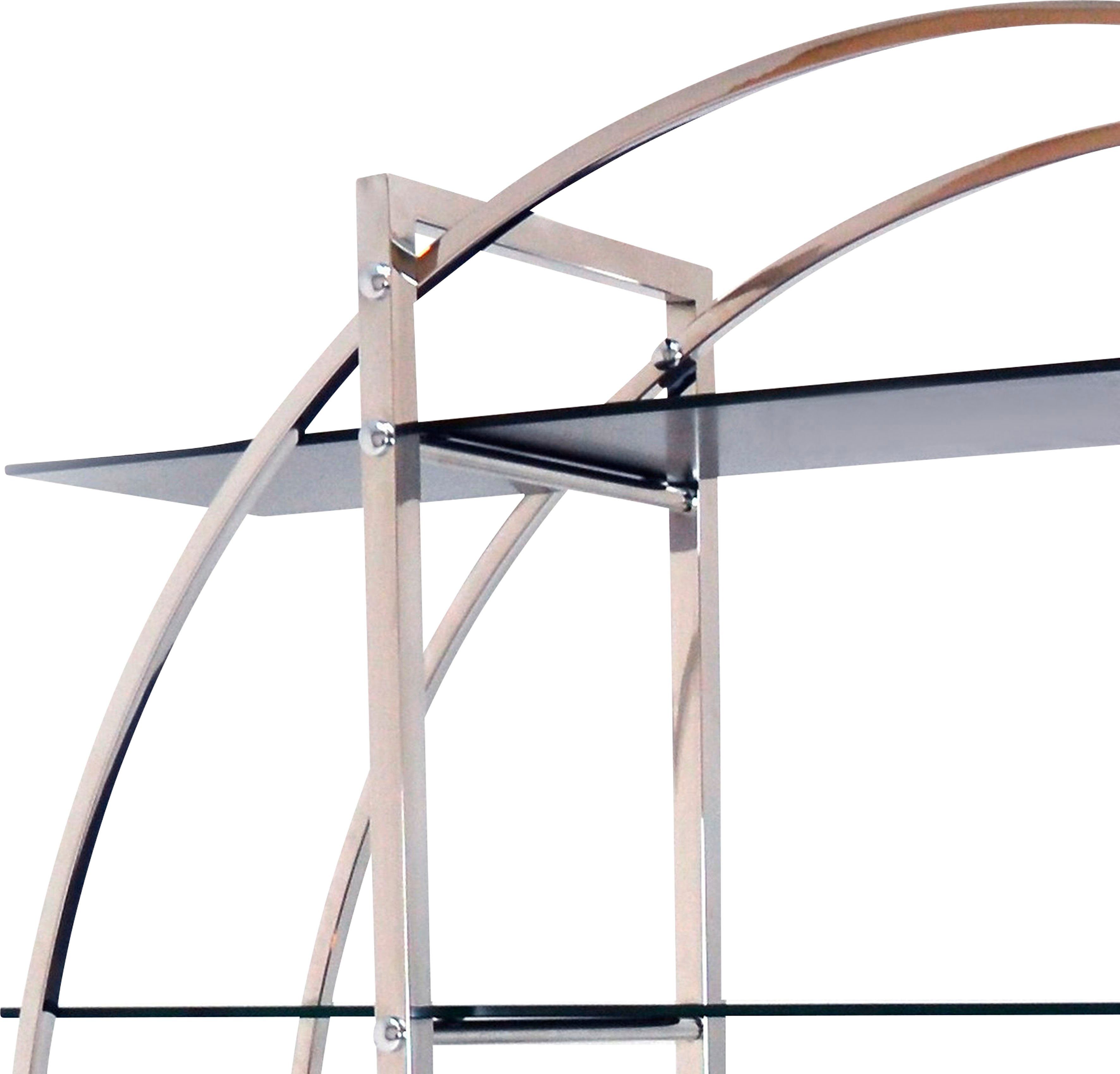 Leonique Regal »Circle«, mit vier Ablageflächen aus Glas und trendigem Chromgestell-kaufen