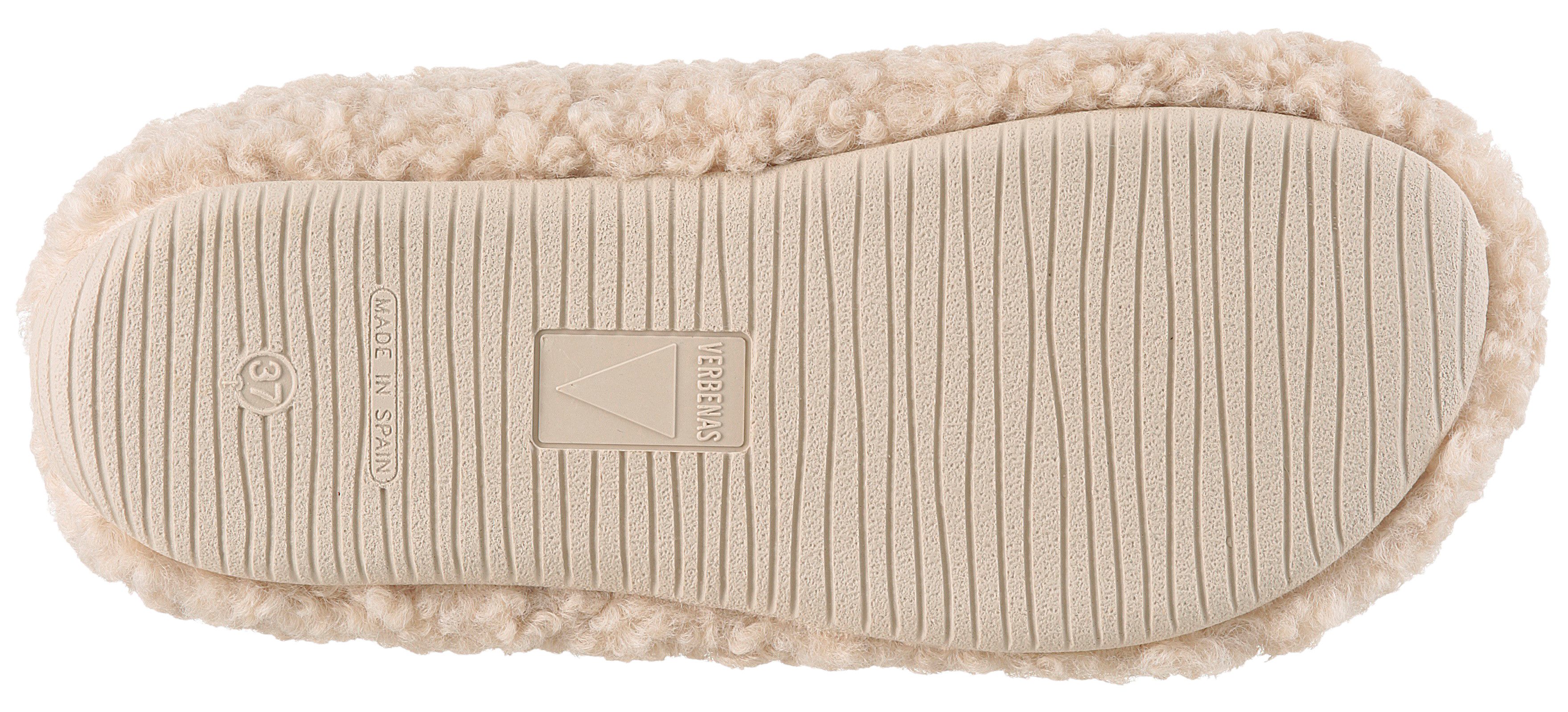 VERBENAS York Curly Pantoffel Homeslipper, Hausschuh, Wohlfühlschuh mit Label