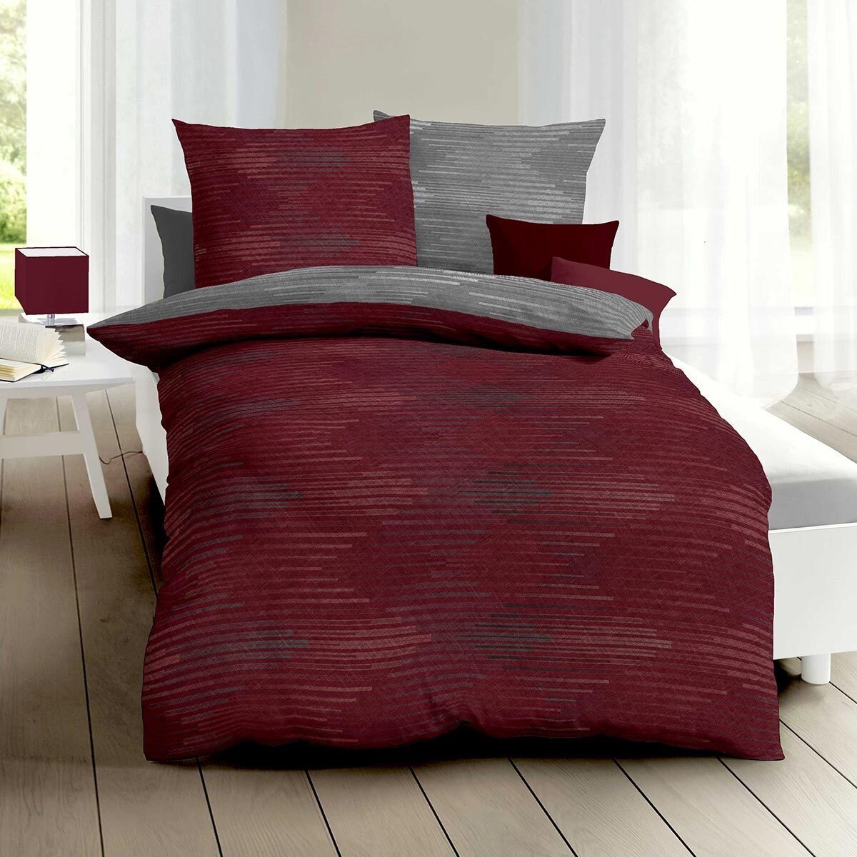 TRAUMSCHLAF Bettwäsche Ikat, Biber, 2 teilig, günstig online kaufen