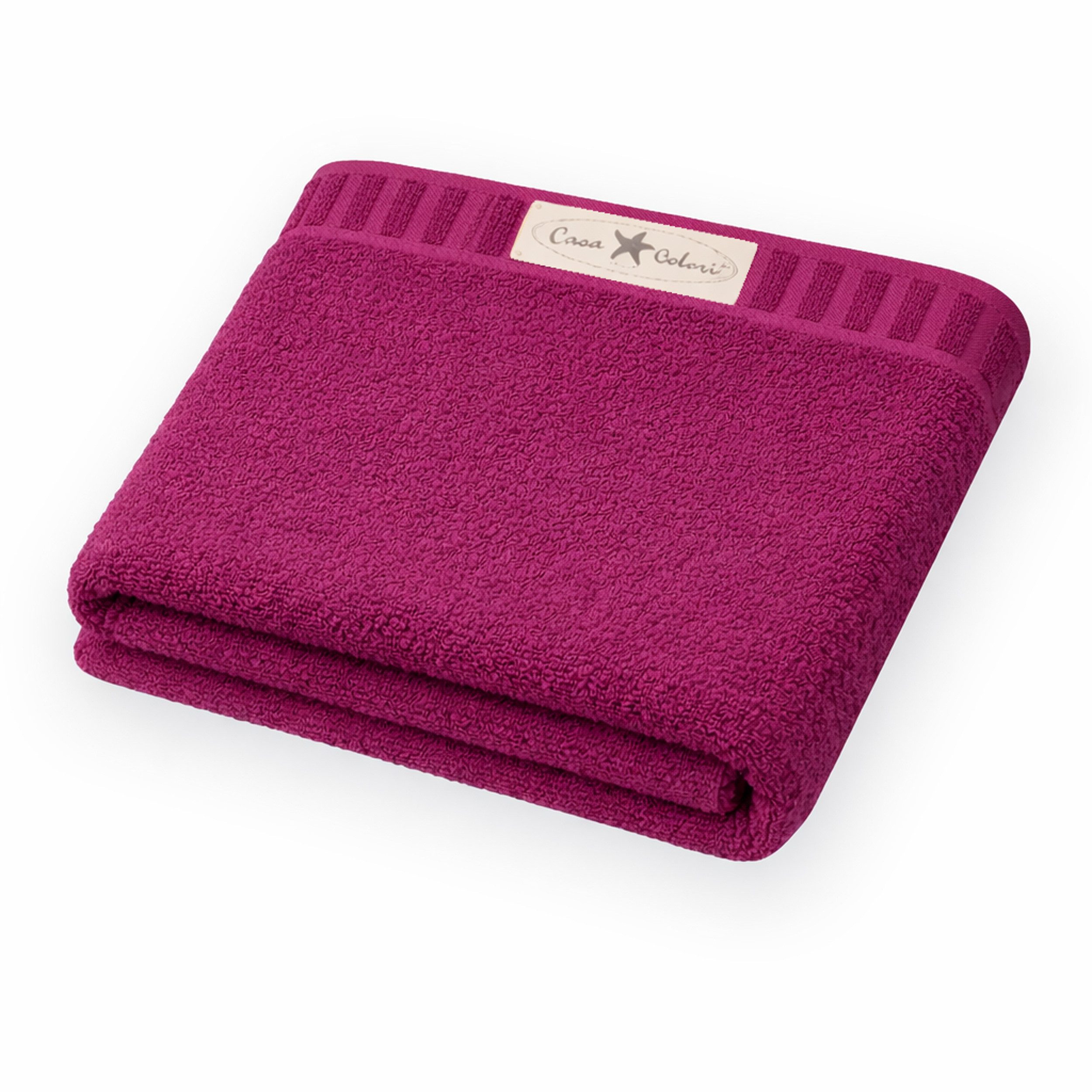 Casa Colori Badetuch Uni, Frottier (1-St), Hohe Farbbrillanz, Einfache Pfle günstig online kaufen