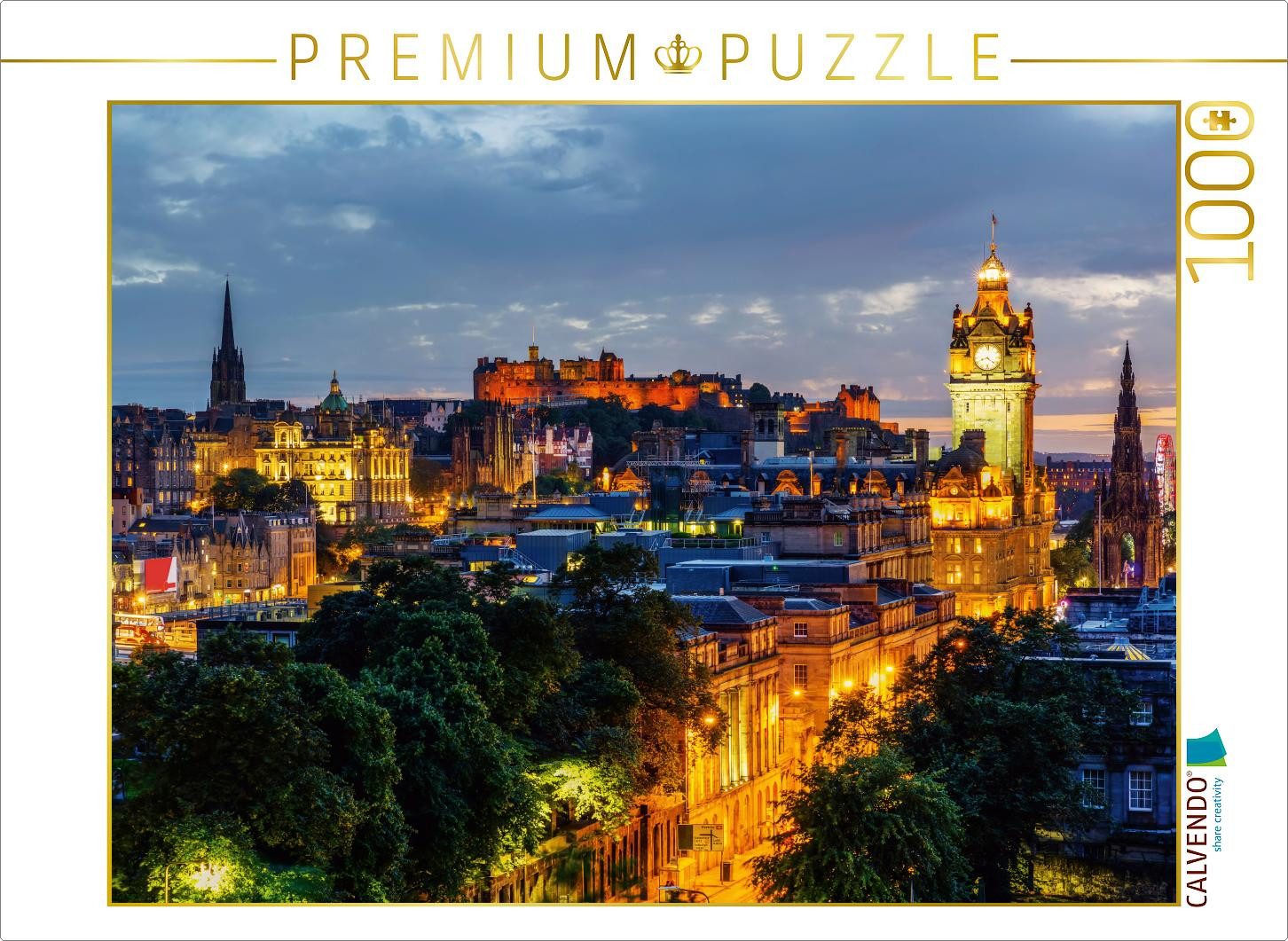 CALVENDO Puzzle CALVENDO Puzzle Edinburgh bei Nacht 1000 Teile Puzzle quer, 1000 piec, 1000 Puzzleteile