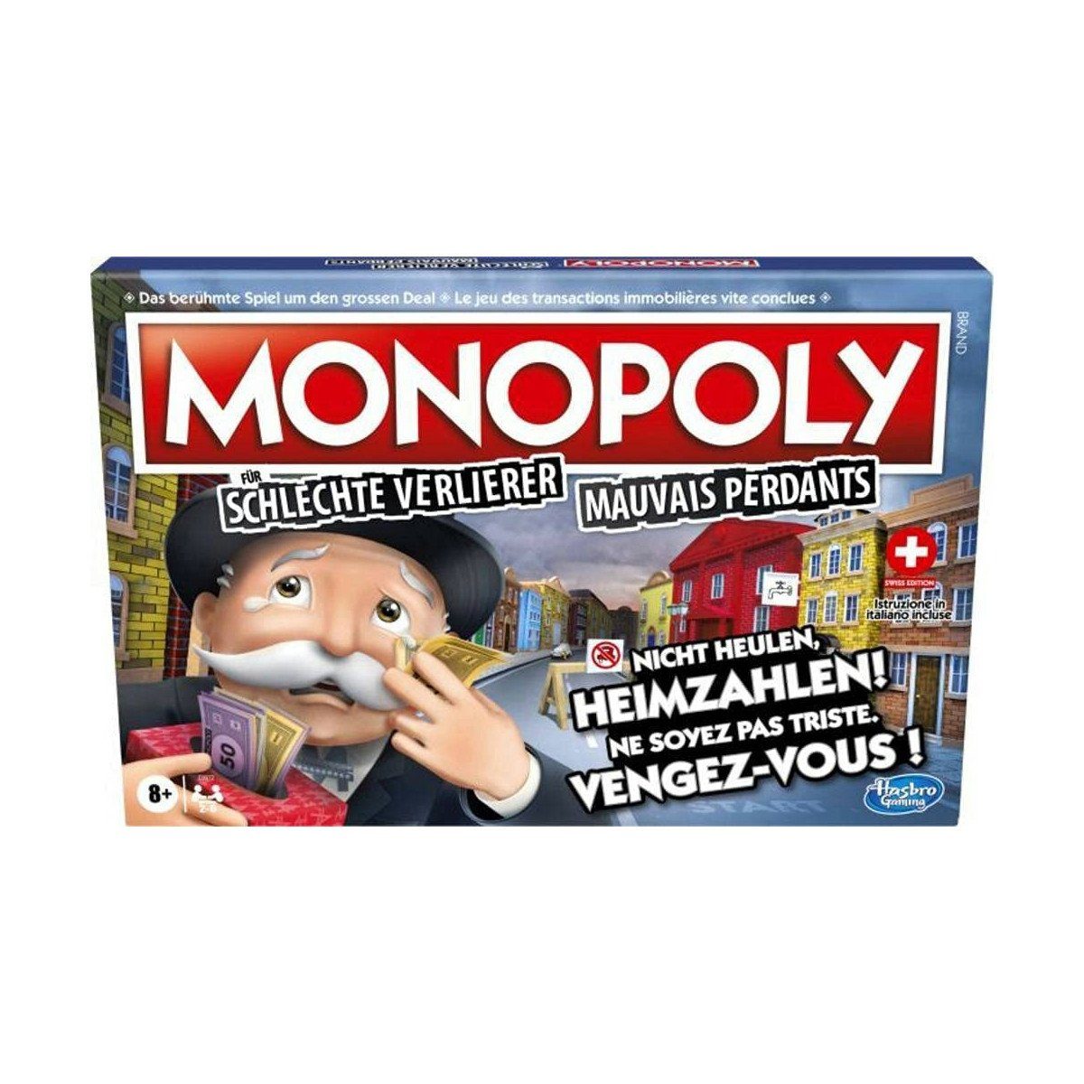 Hasbro Spiel Monopoly - Für schlechte Verlierer (deutsch/französisch), Brettspiel