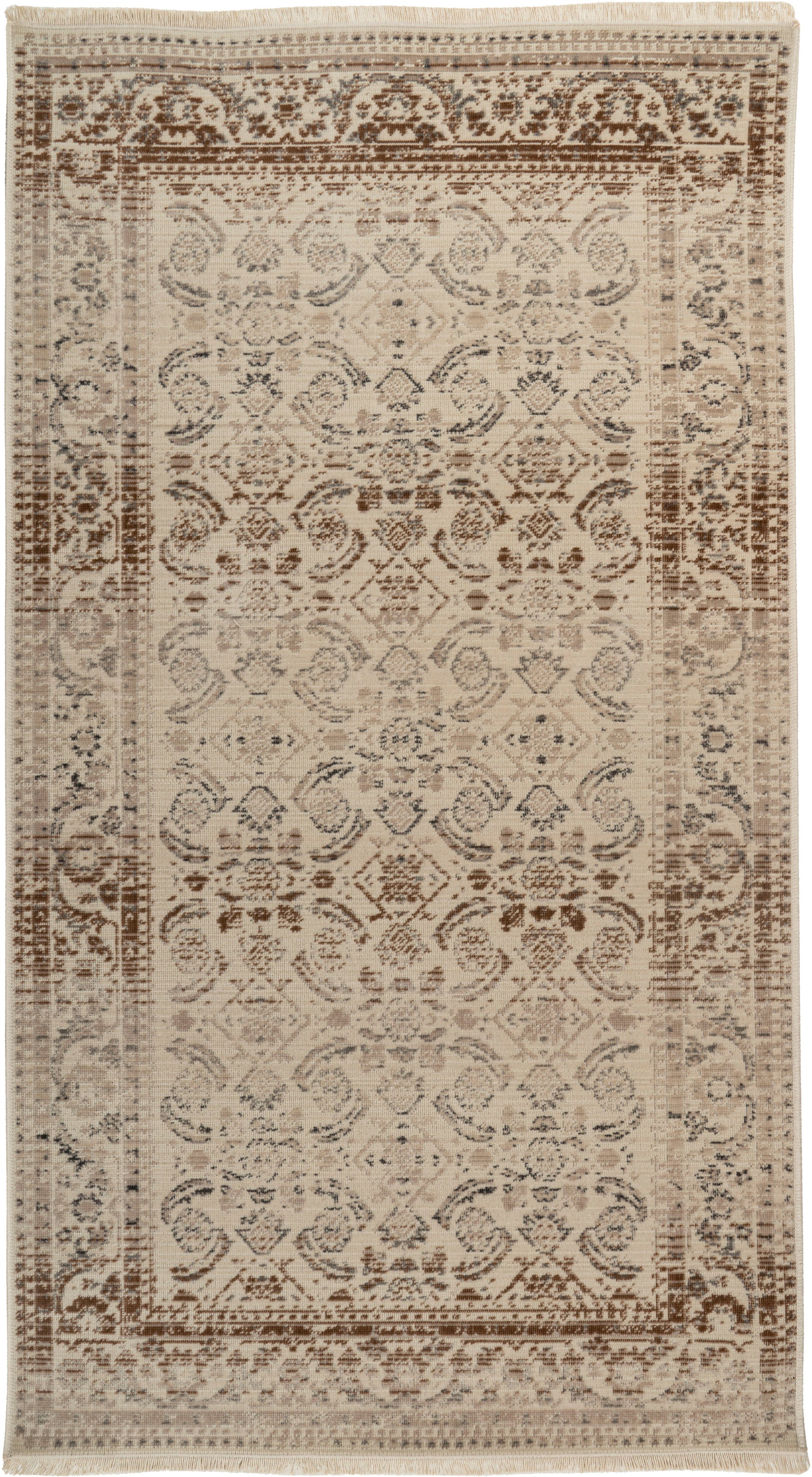 Kayoom Teppich Charu 600, rechteckig, Höhe: 3,5 mm, Vintage Look, Flachgewebe, Wohnzimmer