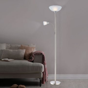 etc-shop LED Stehlampe, Leuchtmittel inklusive, Warmweiß, Farbwechsel, 10,5 Watt RGB LED Decken Fluter Lese Leuchte Steh Lampe Stand