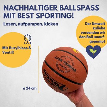 Best Sporting Basketball Hochwertiger Basketball Outdoor Größe 7, Basketball mit offiziellem Gewicht & Größe