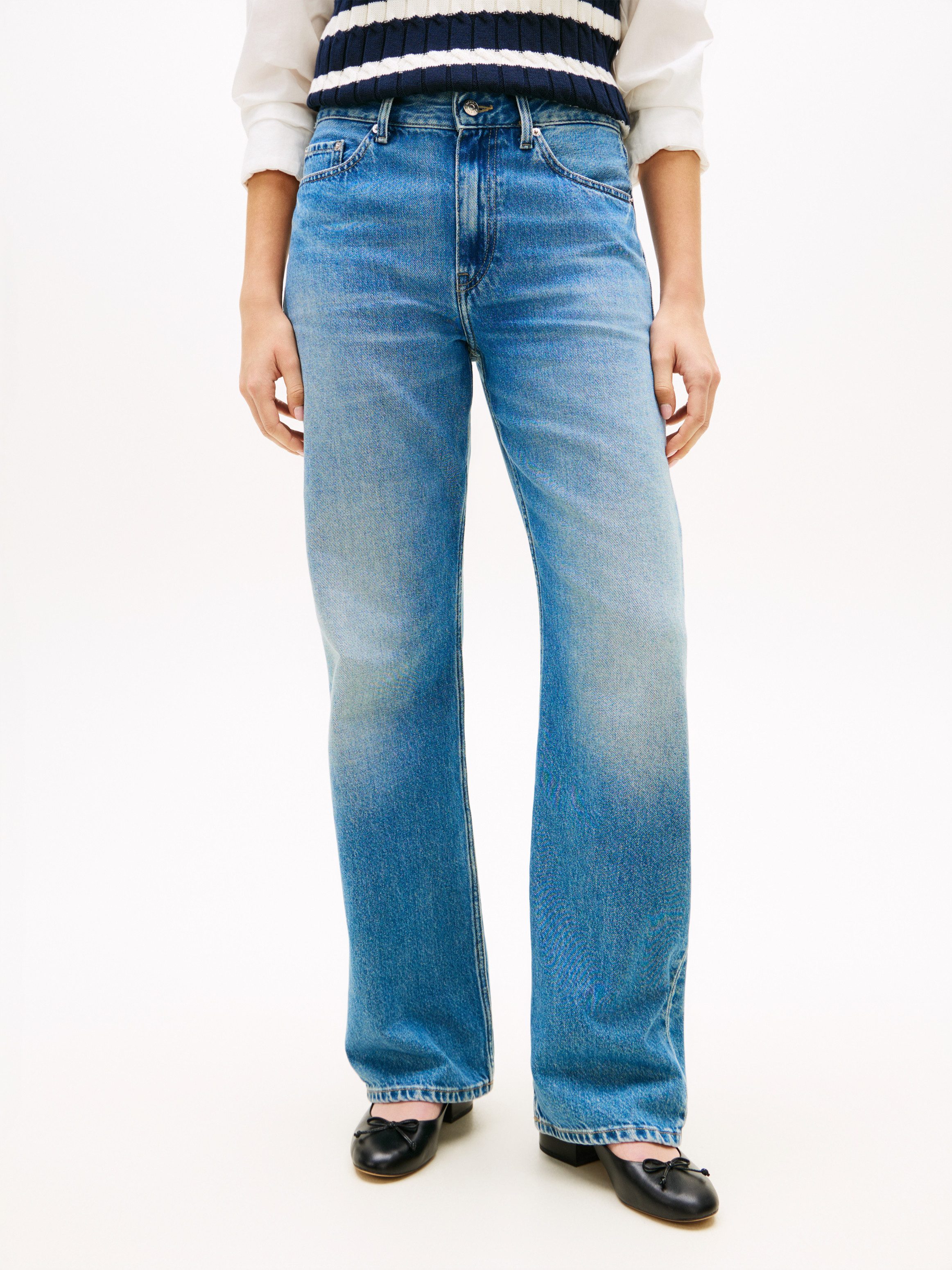 Tommy Hilfiger Straight-Jeans mit dezenter Logostickerei