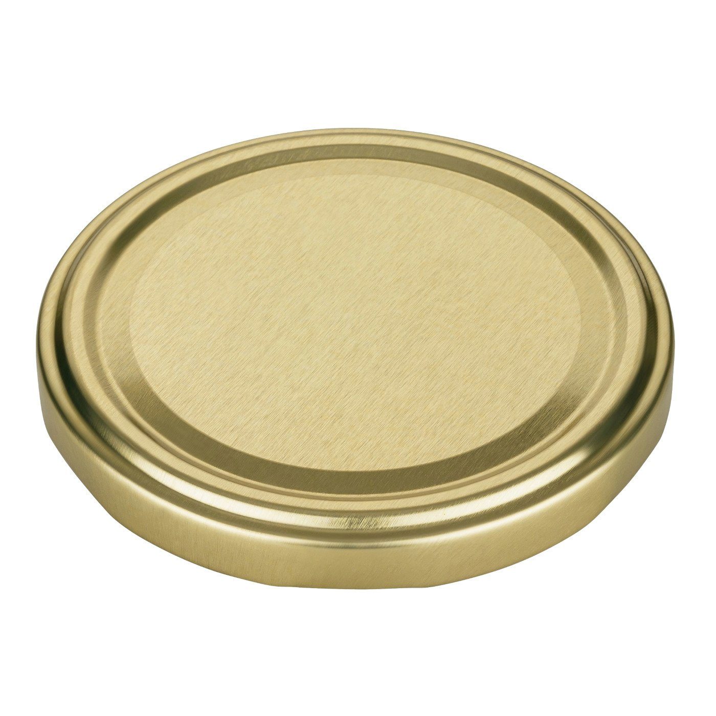 Metall Schraub-Deckel - (12-tlg) Honigglas für Vorratsgläser gouveo Leere 405 500g ml Honig, goldfarben, TO82 mit