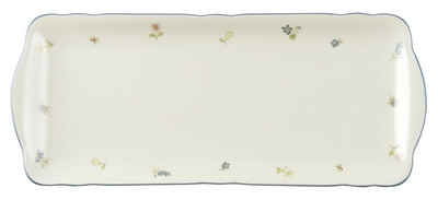 Seltmann Weiden Kuchenplatte MARIE LUISE, Mehrfarbig, B 35 cm, Porzellan, mit Streublumenmotiv und blauem Rand