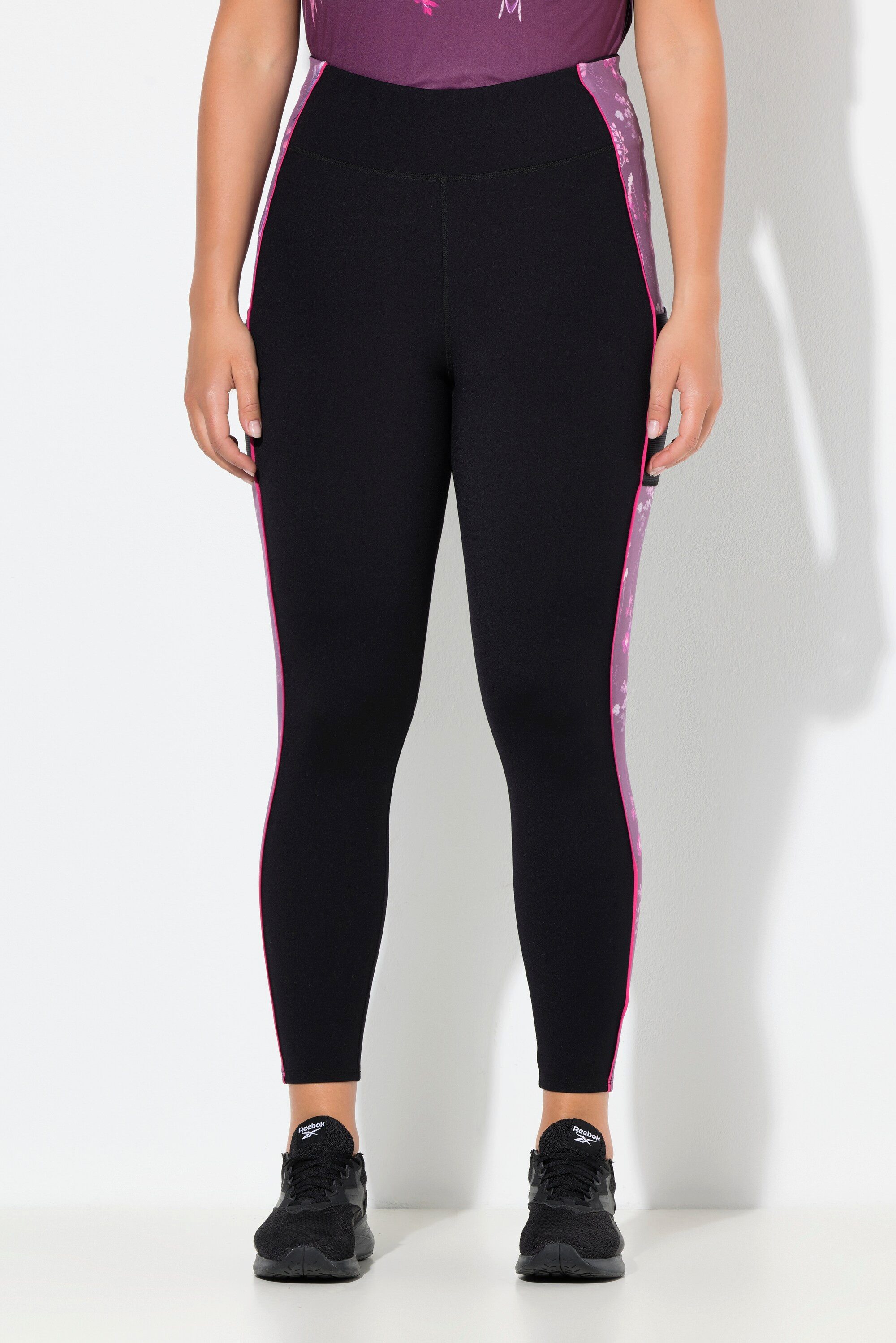 Ulla Popken Leggings Sport-Leggings Blüten schmales Bein Taschen günstig online kaufen
