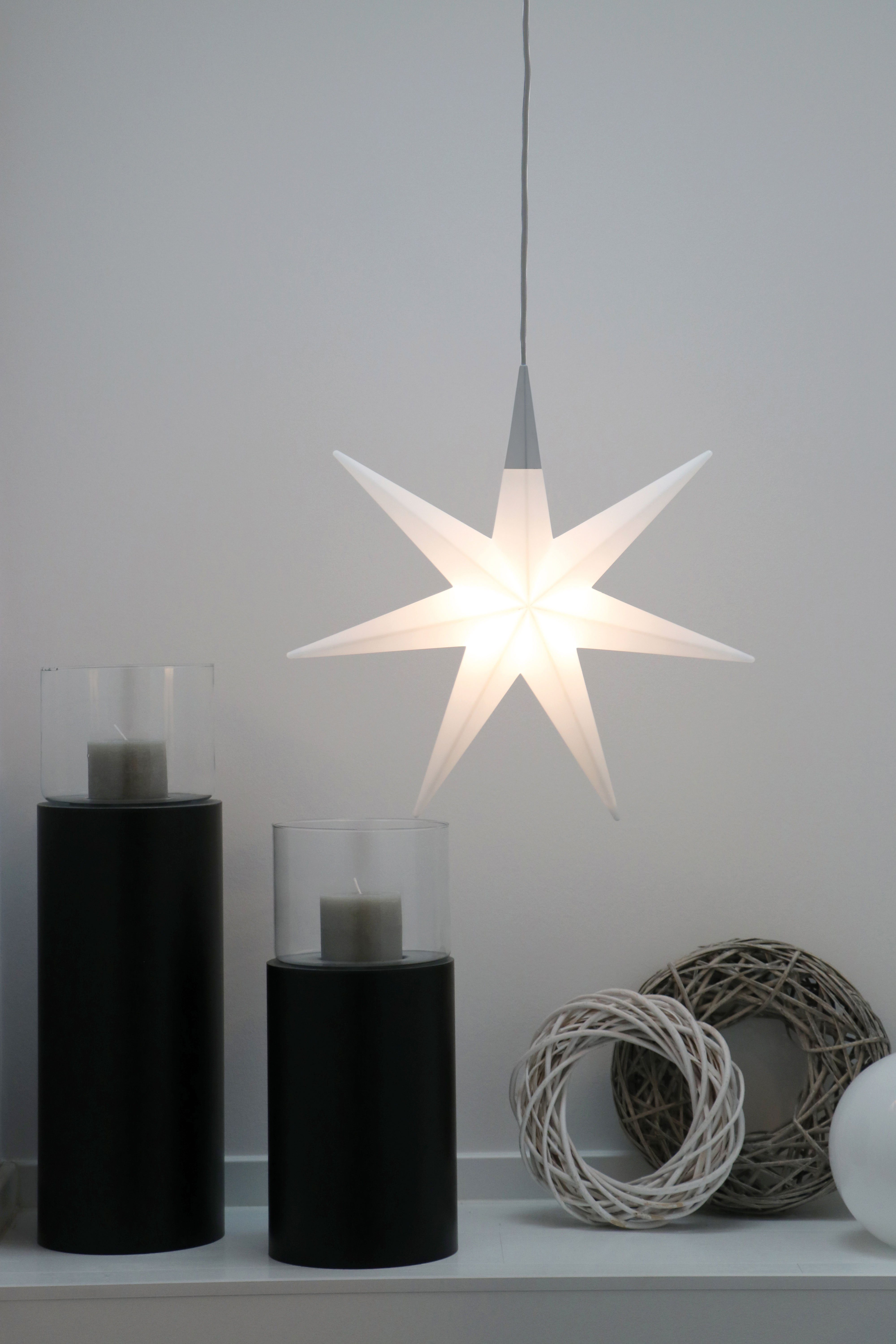 8 seasons Outdoor Warmweiß, weiß integriert, design LED Star, LED In- cm Shining Stern für Glory fest 55 und