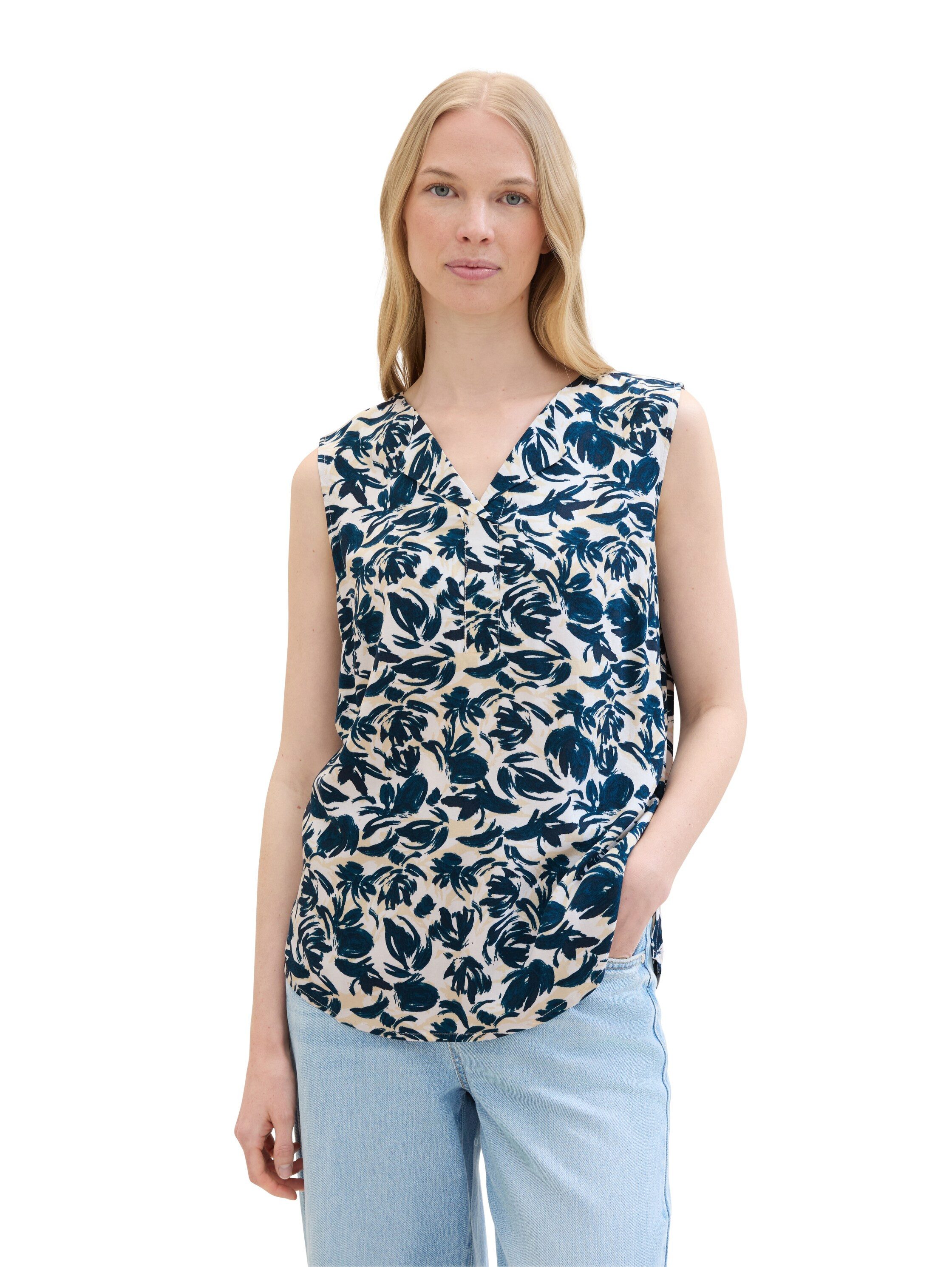 TOM TAILOR Blusentop mit stylischem All-Over günstig online kaufen