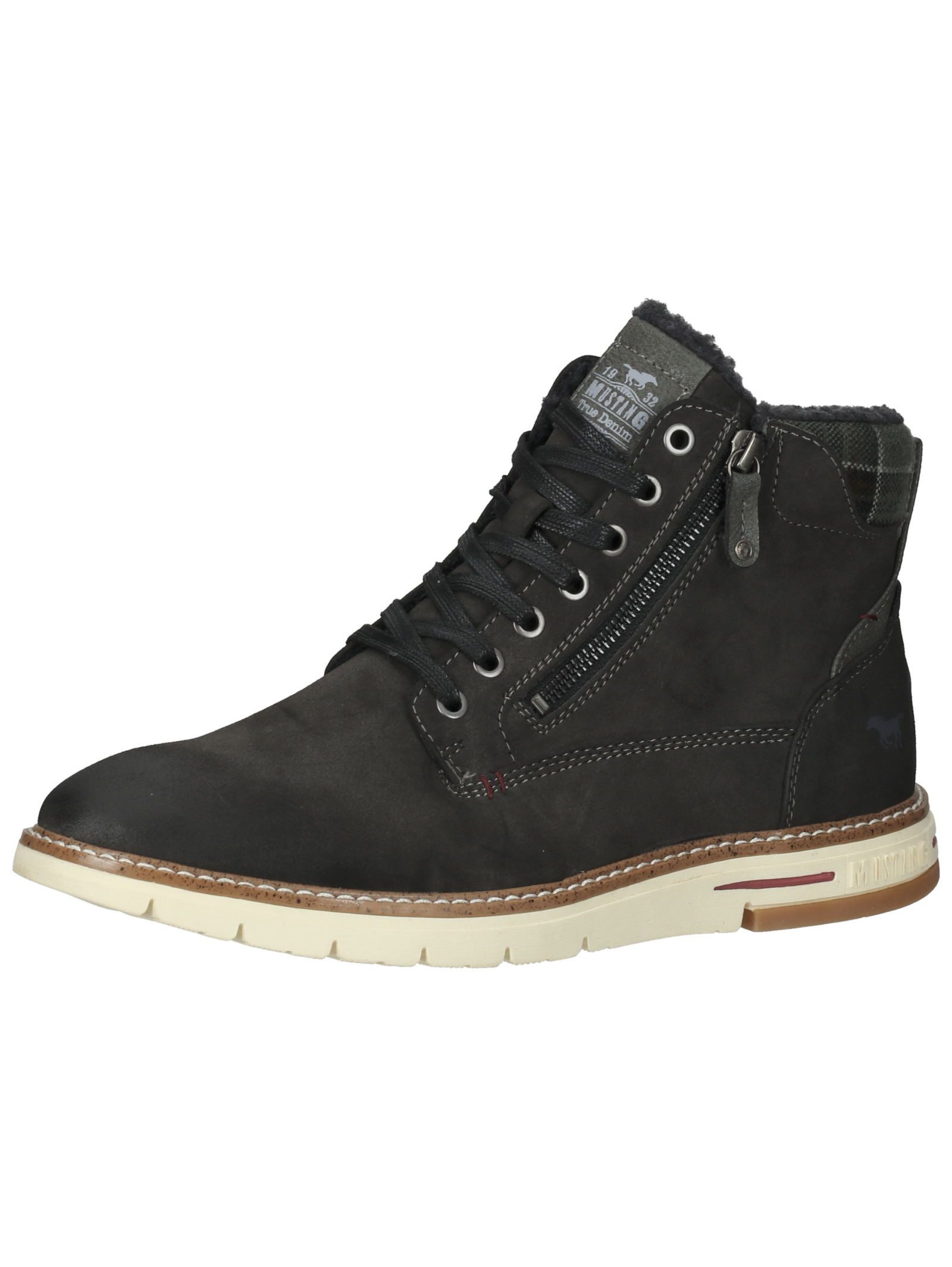 MUSTANG Stiefelette Lederimitat/Textil . Schnürstiefelette. Reduzierter Preis € 63,95. Unverbindliche Preisempfehlung € 79,95