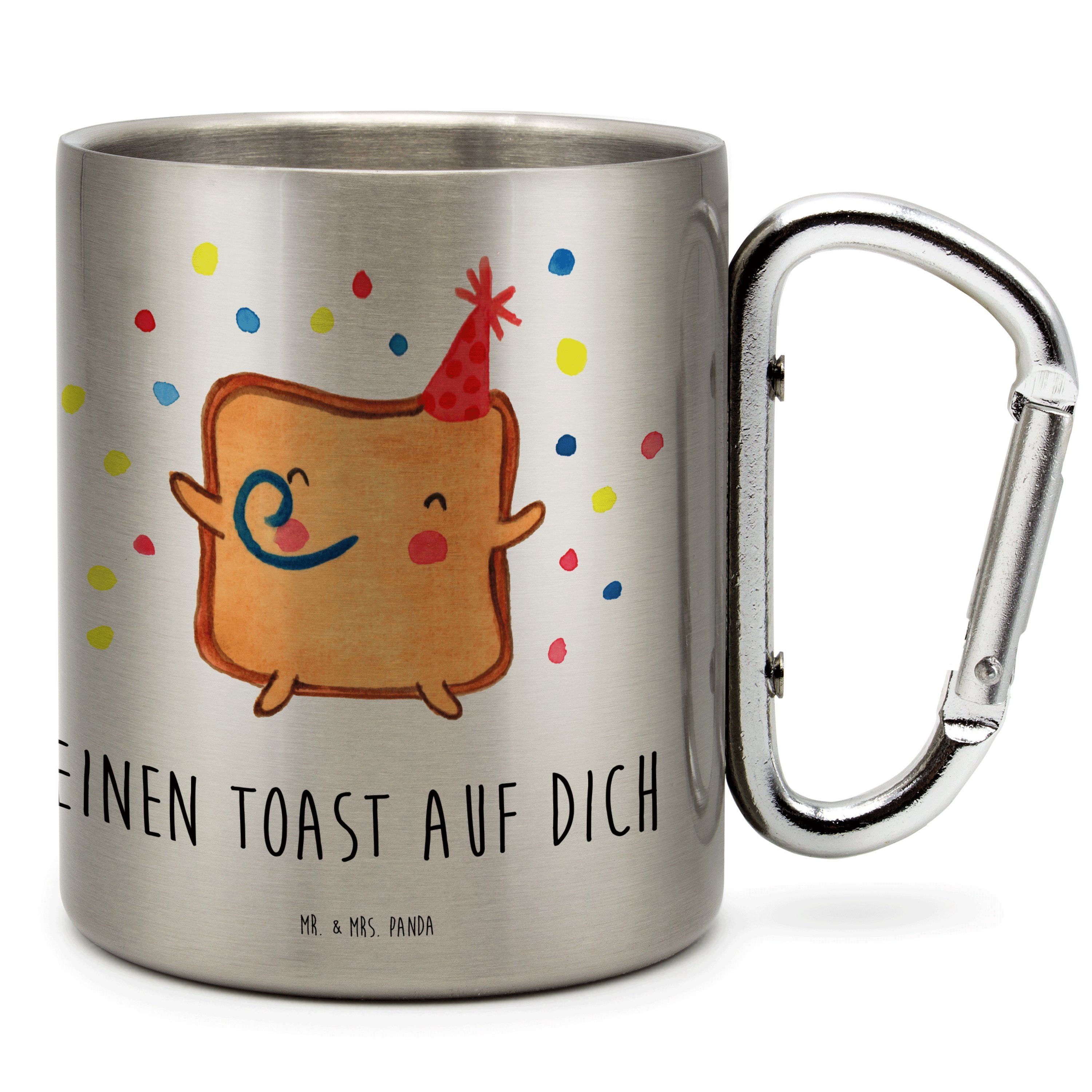 Mr. & Mrs. Panda Tasse Toast Party - Transparent - Geschenk, Geschenk für Partner, Freund, H, Edelstahl