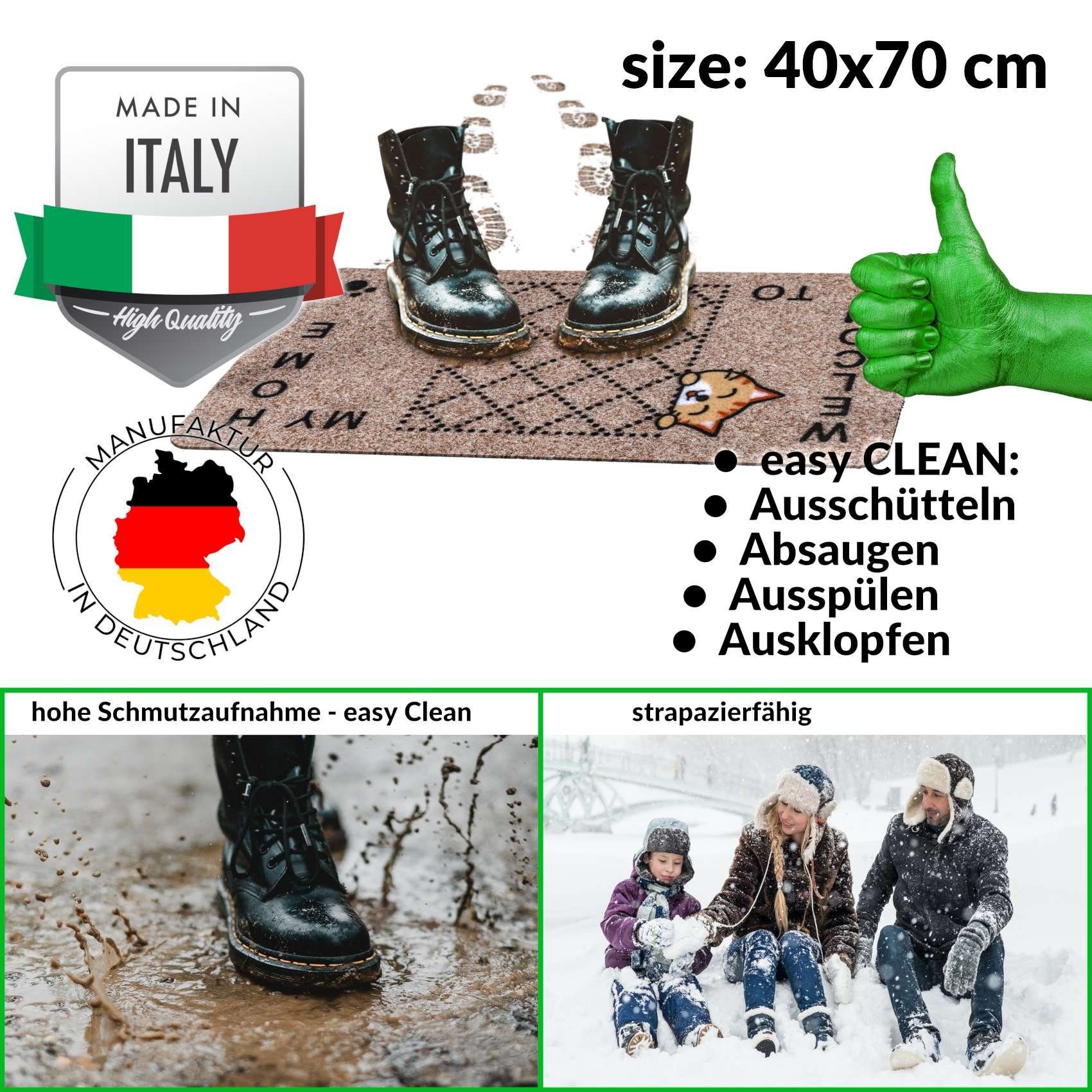 ANRO Fußmatte Rutschfeste Gummibasis Türmatte Schmurzfangmatte, günstig online kaufen
