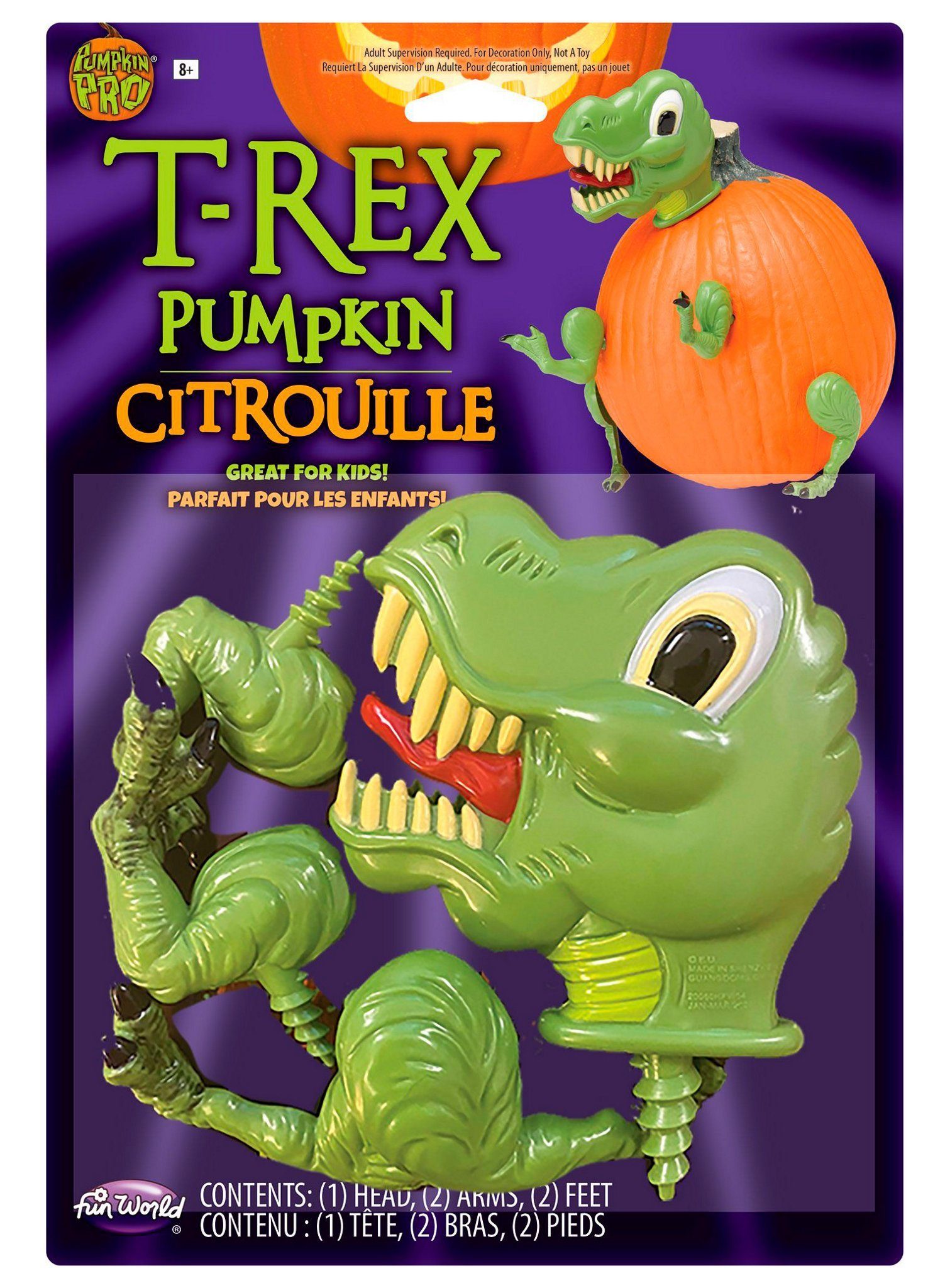 Dinosaurier Fun World für Halloween-Kürbis Dekoobjekt