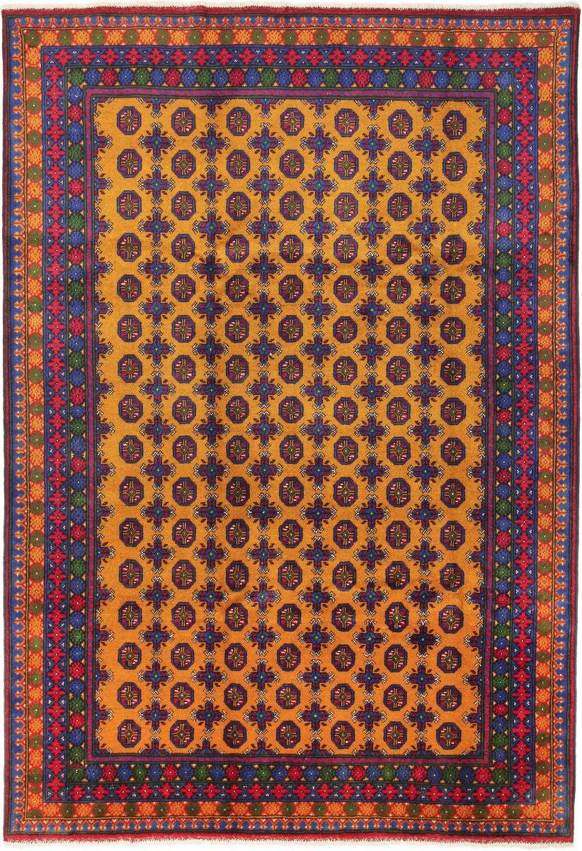 Orientteppich Afghan Akhche 204x299 Handgeknüpfter Orientteppich, Nain Trading, rechteckig, Höhe: 6 mm