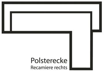 3C Candy Ecksofa Beatrice L-Form, mit Rückensteppung im Rautenmuster