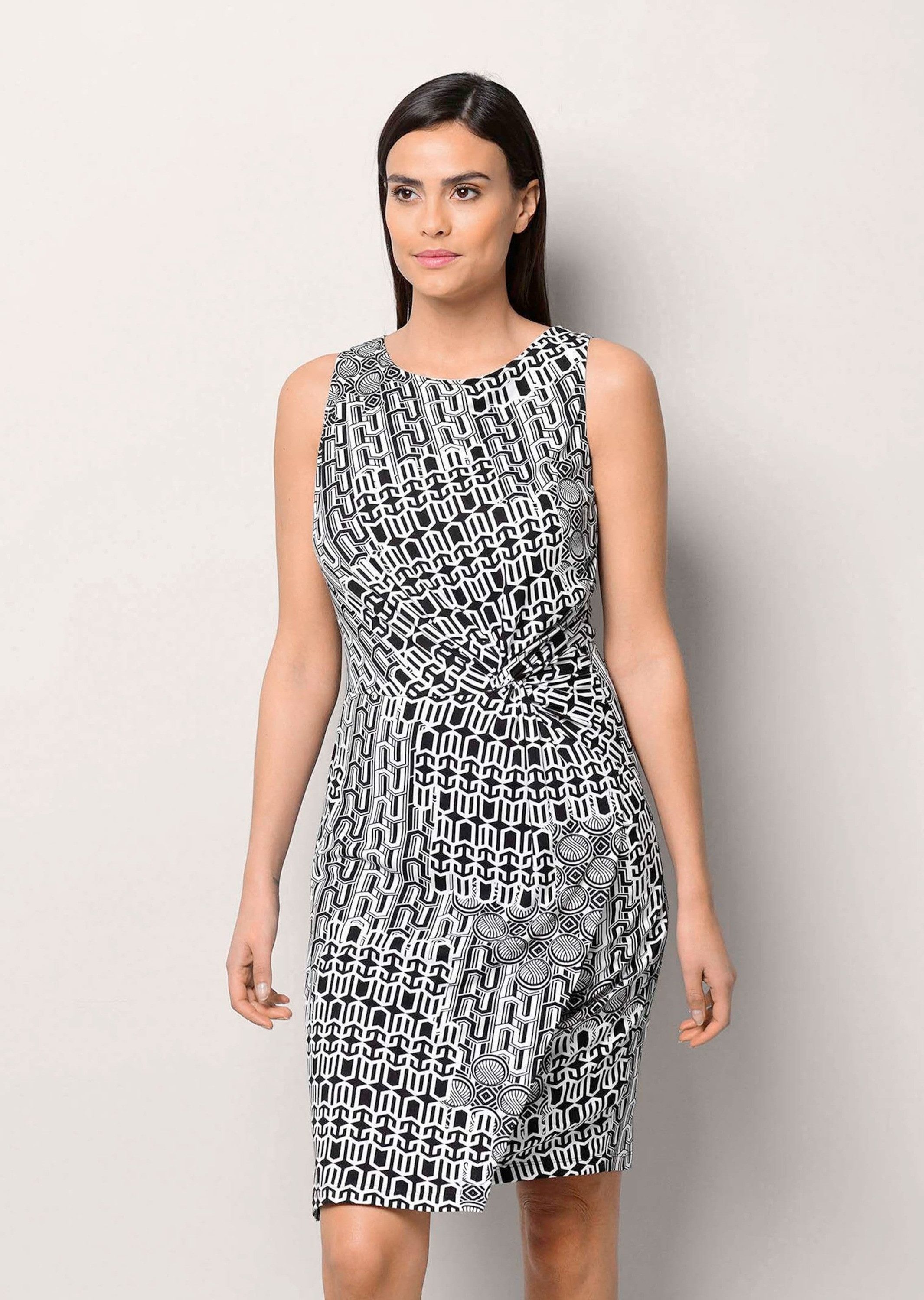 Alba Moda Jerseykleid Kleid mit Knoten vorne günstig online kaufen